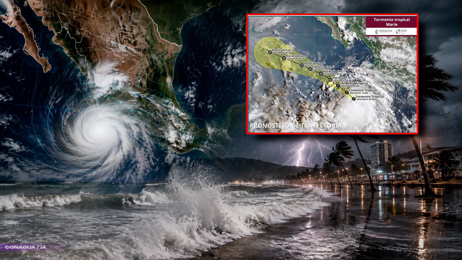 ¡Septiembre arranca con ‘Marie’, tormenta tropical que podría convertirse en huracán!