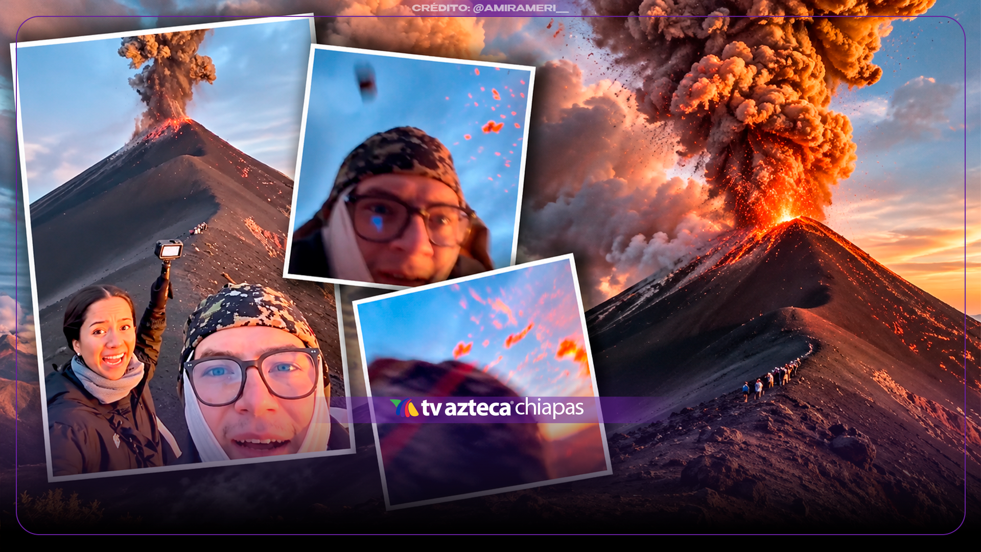 VIDEO: ¡IMPACTANTE! Transmite en vivo minutos antes de casi ser golpeado por la lava de un volcán
