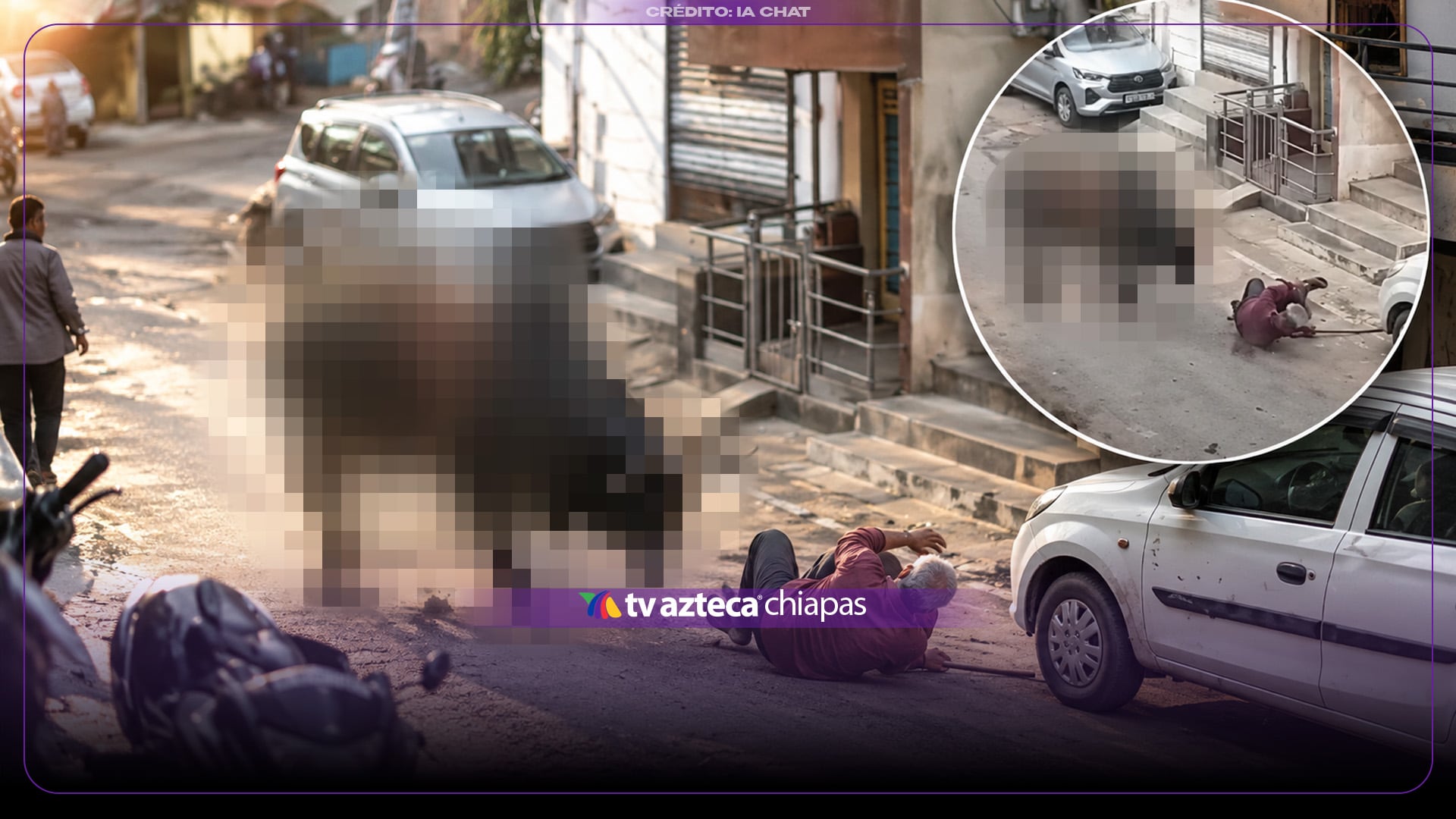 VIDEO: ¡IMÁGENES FUERTES! Animal ataca brutalmente a un adulto mayor en plena calle 