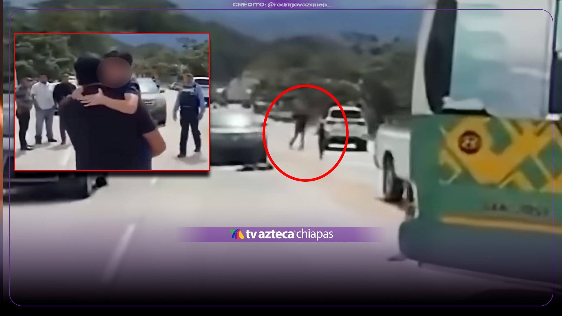 VIDEO: Manifestantes abren puerta de vehículo en un bloqueo y niño termina cayendo a la carretera