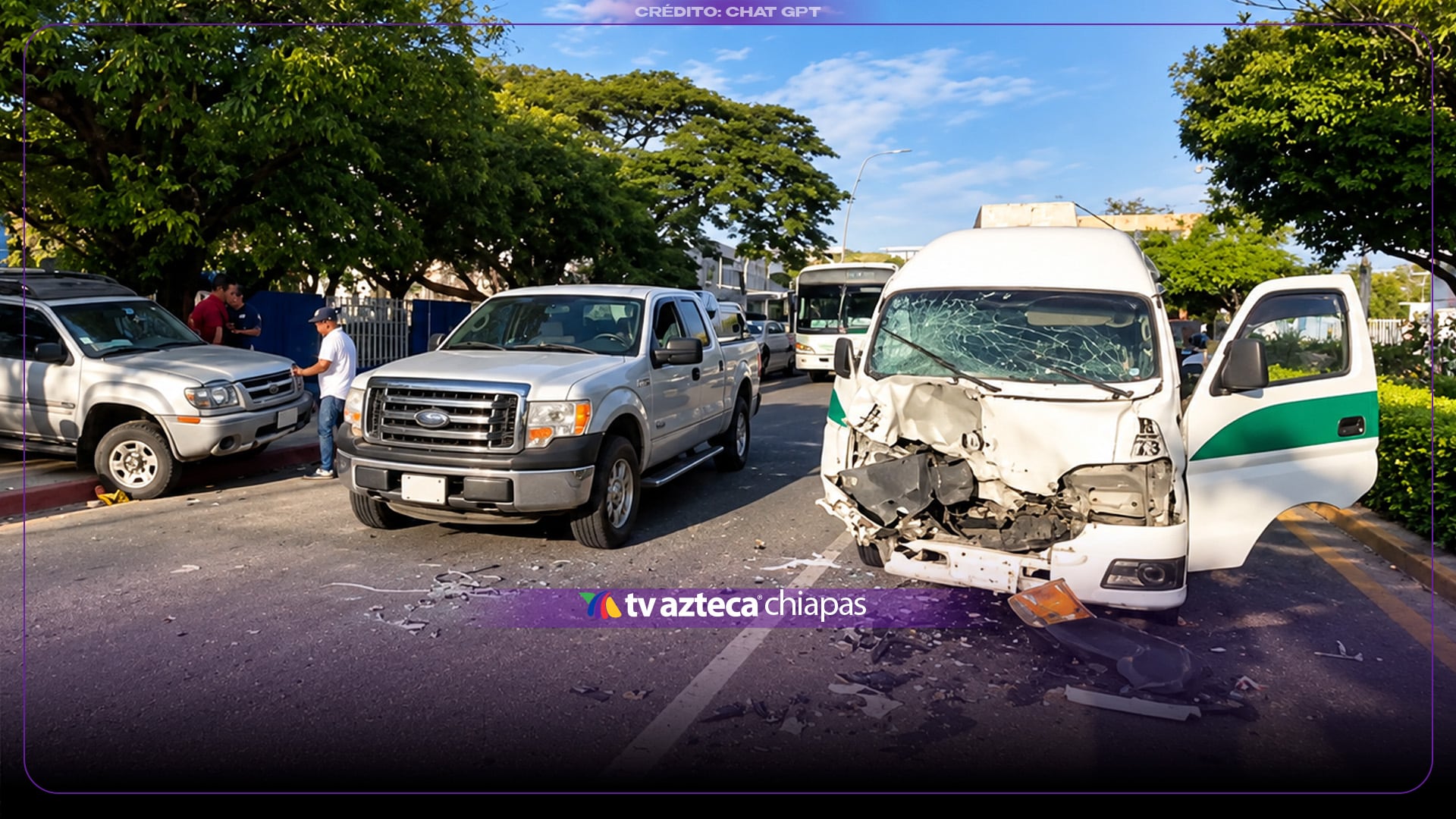 ¡Colectivazo en Tuxtla Gutiérrez! Ruta 73 choca contra camioneta frente al Tec Regional