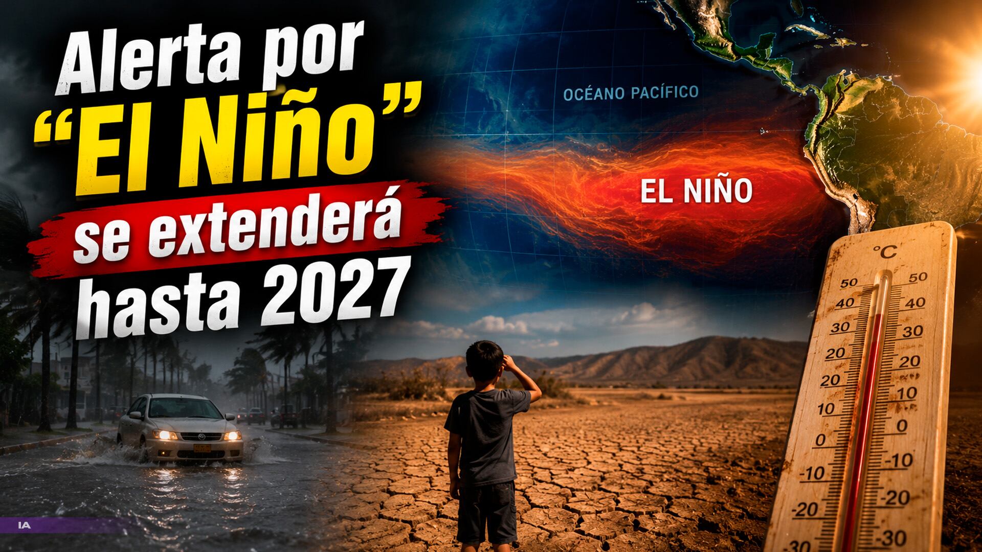 ¡El NIÑO se fortalece! OMM lanza alerta por fenómeno ‘muy fuerte’ y advierte riesgos hasta 2027