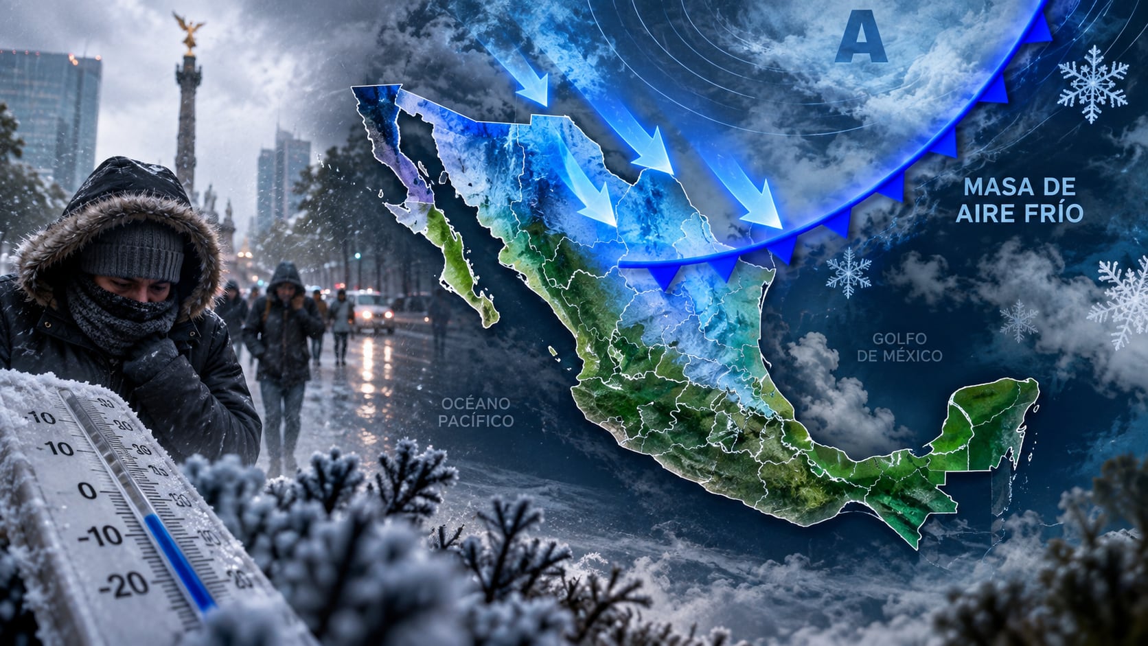 Temporada de frentes fríos 2026-2027: México espera 56 sistemas por El Niño