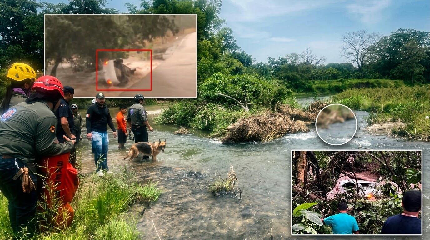 Localizan cuerpo de hombre que fue arrastrado por el río crecido en mapastepec tras intentar pasar con su coche