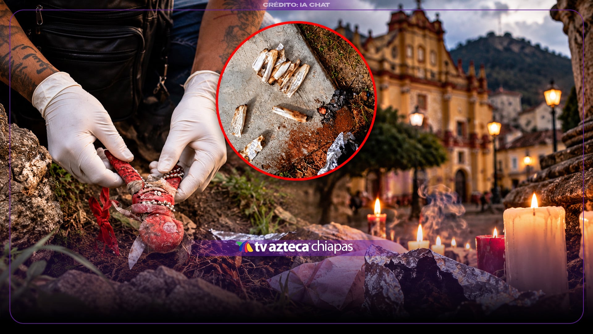 ¡Rituales en panteón de San Cristóbal de las Casas! Denuncian presuntos actos de brujería: fotos, velas y objetos encontrados