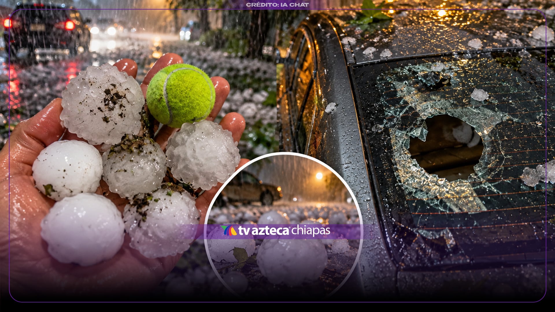 ¡GRANIZO GIGANTE! Piedras de hielo como pelotas de béisbol causan destrozos (VIDEO)
