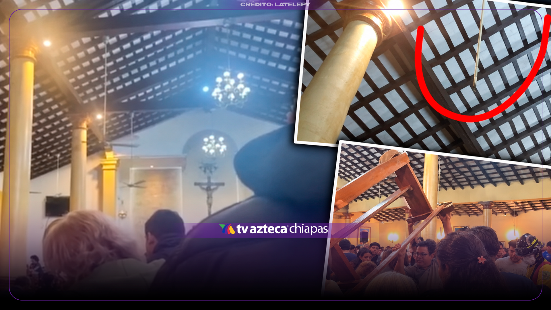 ¡Terminó sin dientes y con una herida en la cabeza! Ventilador cae sobre una mujer durante misa