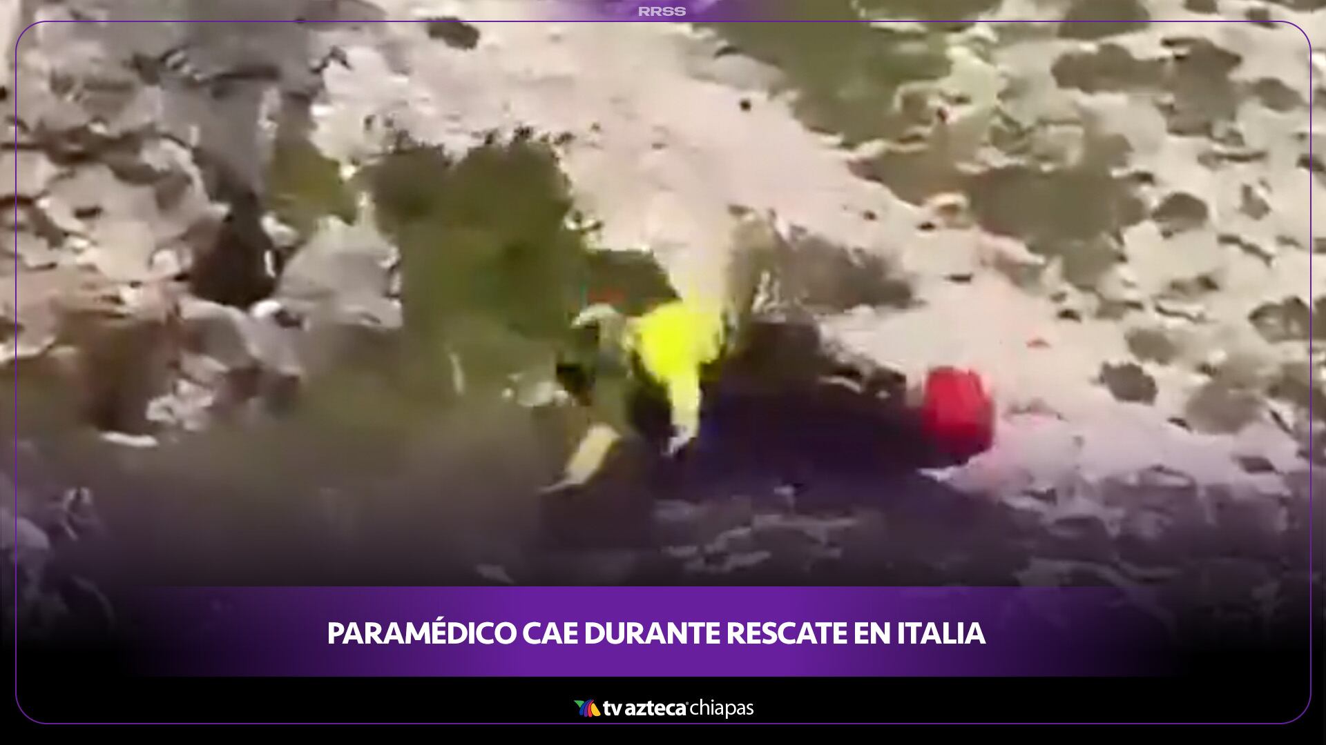 PARAMÉDICO CAE DURANTE RESCATE EN ITALIA