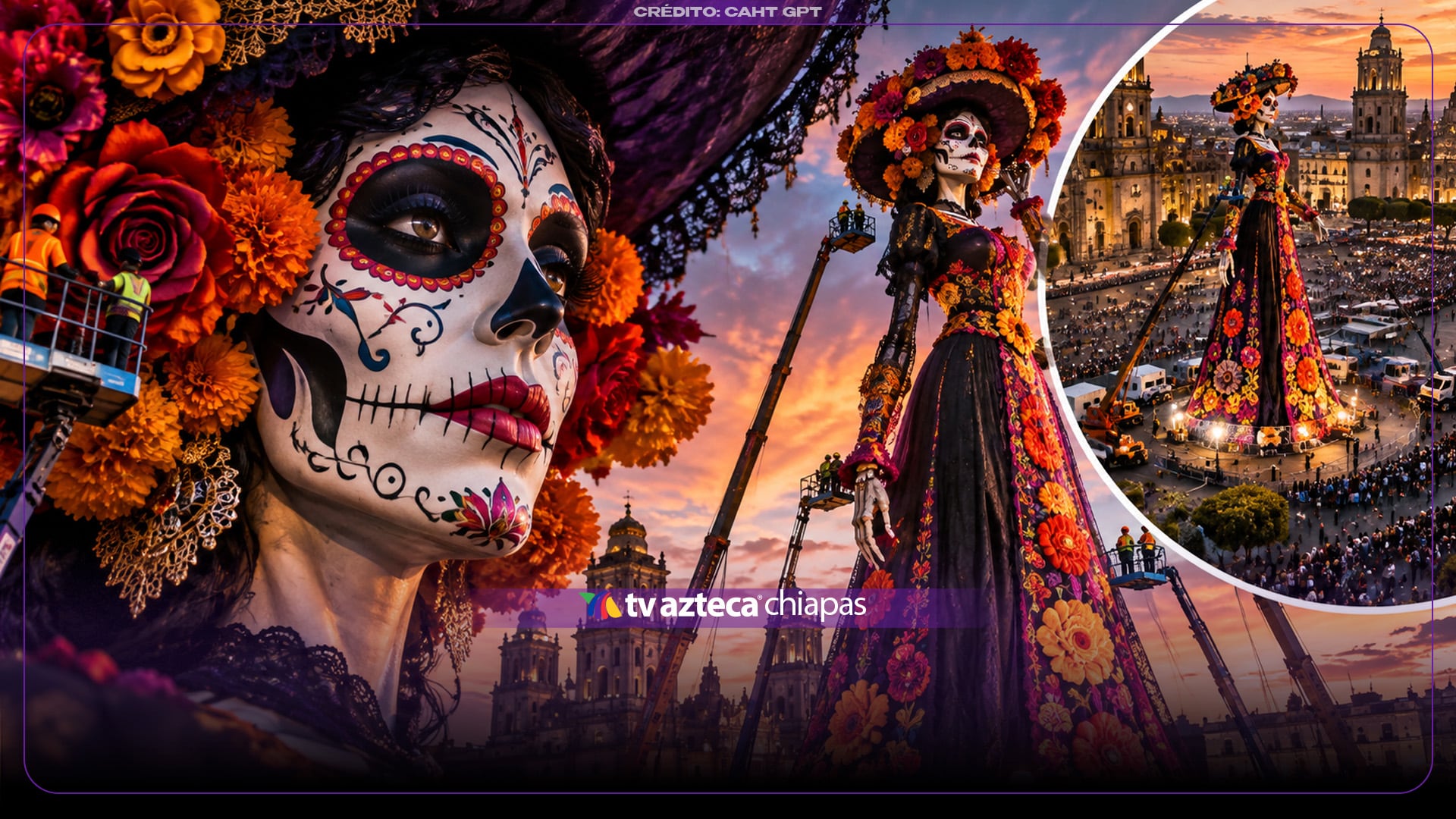VIDEO: ¡Impresionante! Así luce la Catrina gigante que rompió un Récord Guinness en México
