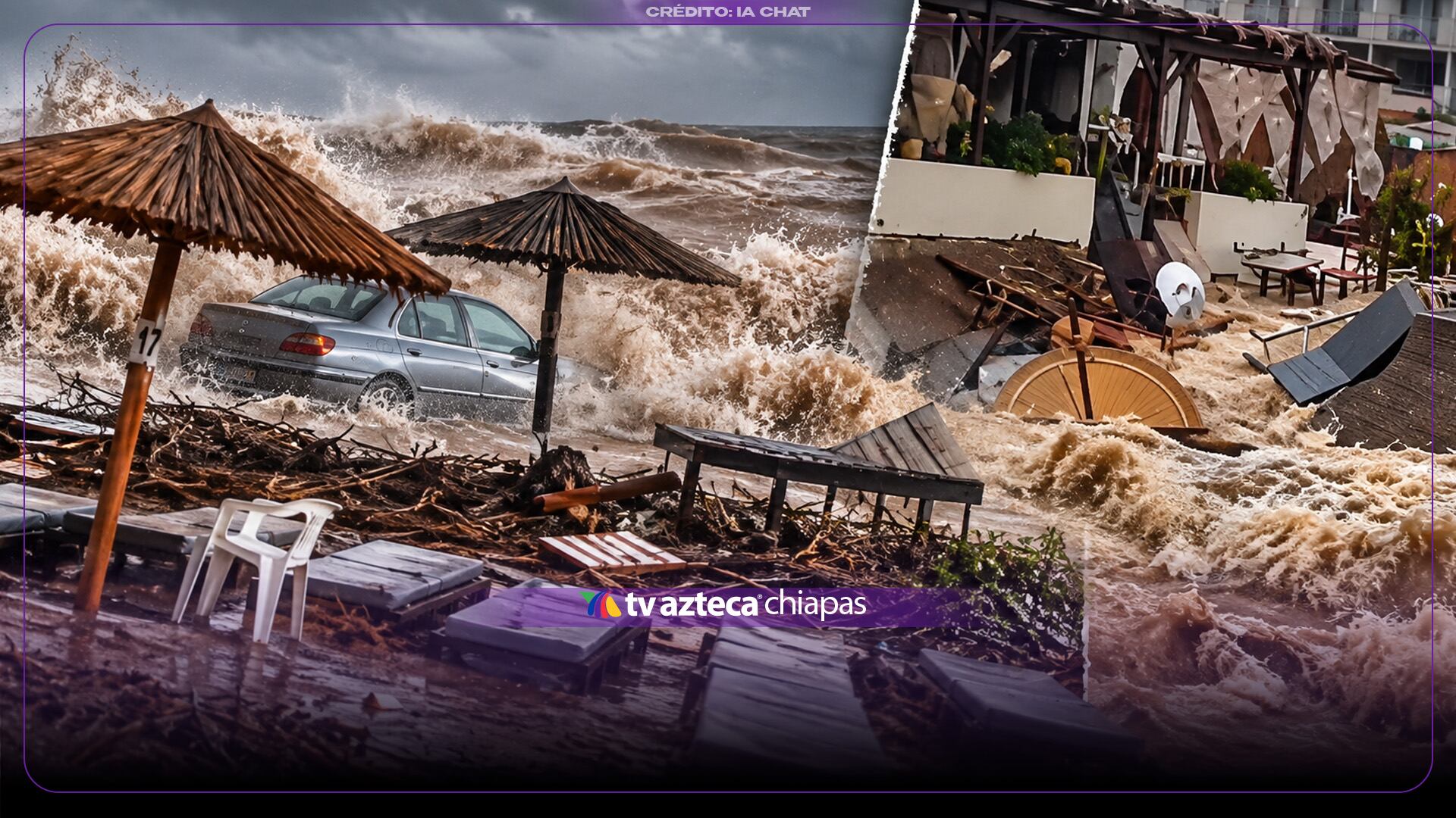 ¡IMÁGENES FUERTES! VIDEO: Olas GIGANTES arrastran un vehículo hacia el mar; encuentran al conductor MU3RTO horas después