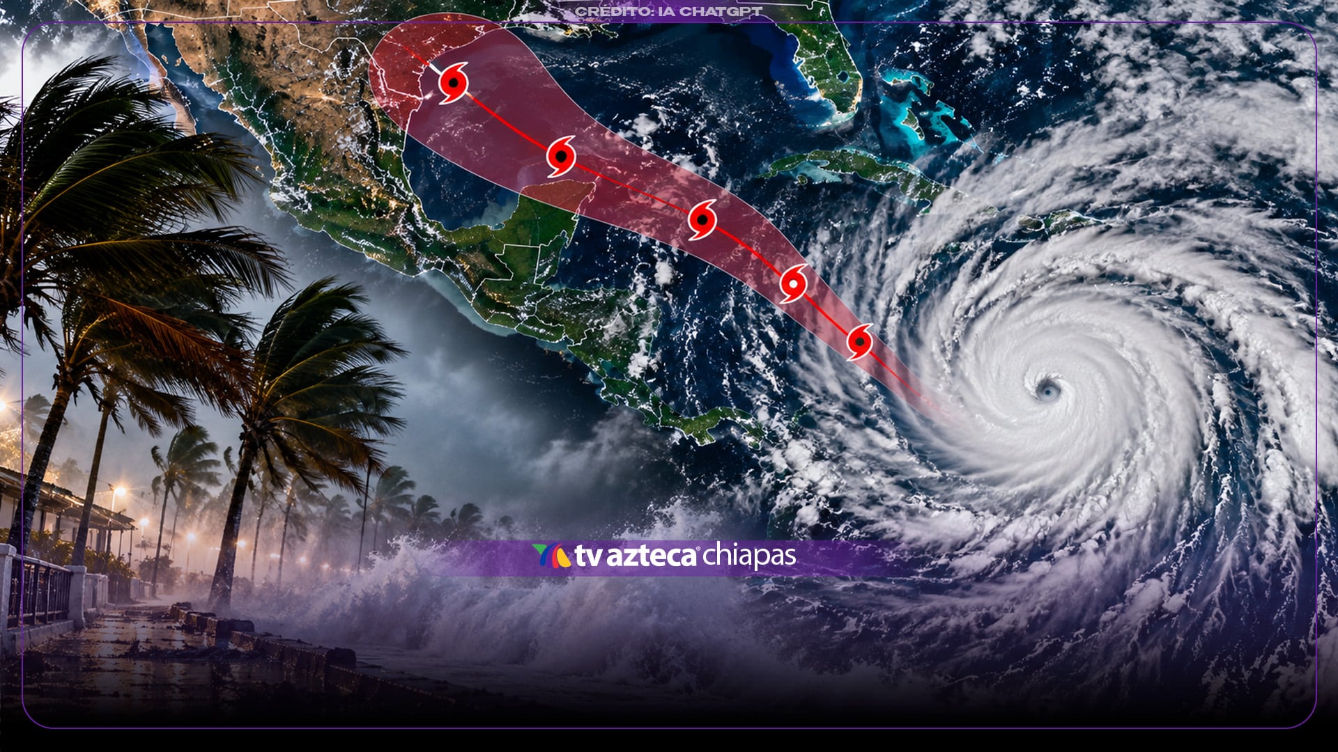 Huracán Rachel trayectoria