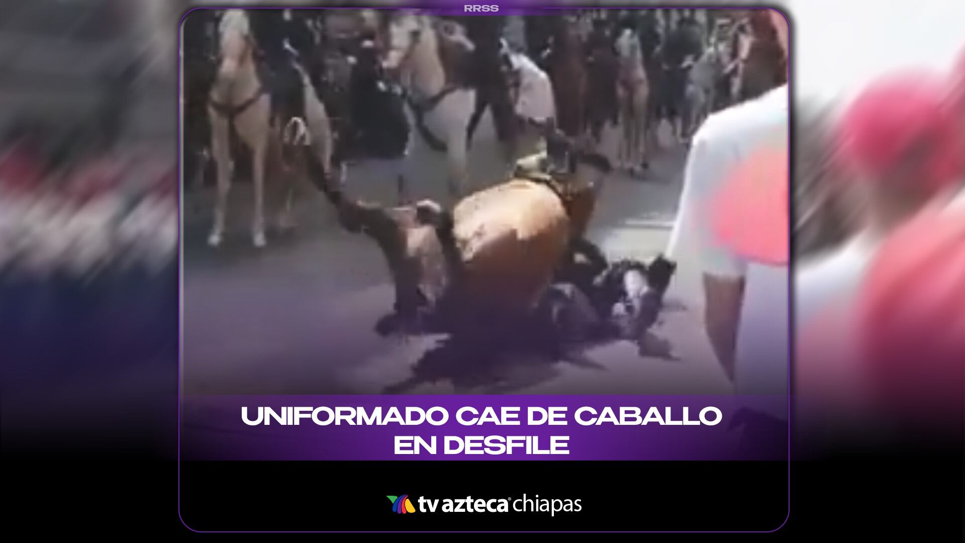 UNIFORMADO CAE DE CABALLO EN DESFILE
