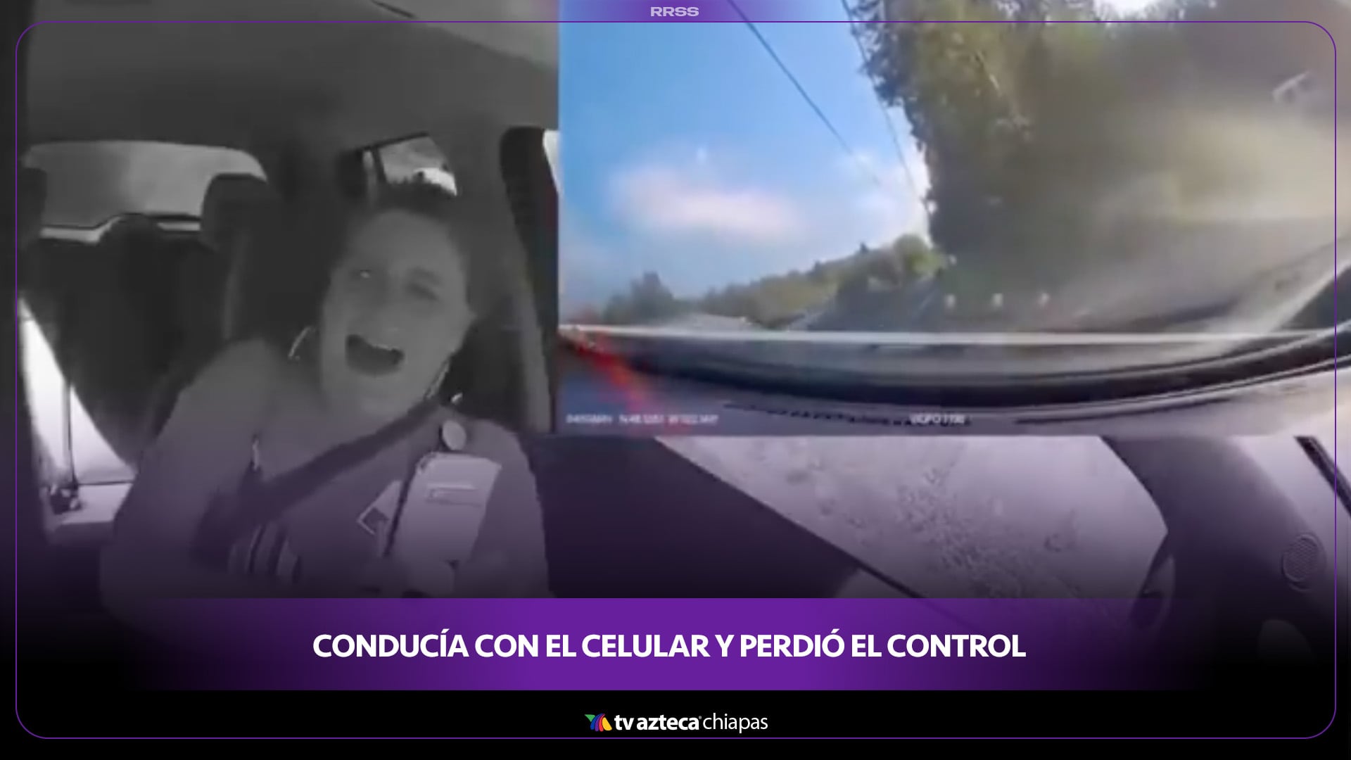 CONDUCÍA CON EL CELULAR Y PERDIÓ EL CONTROL