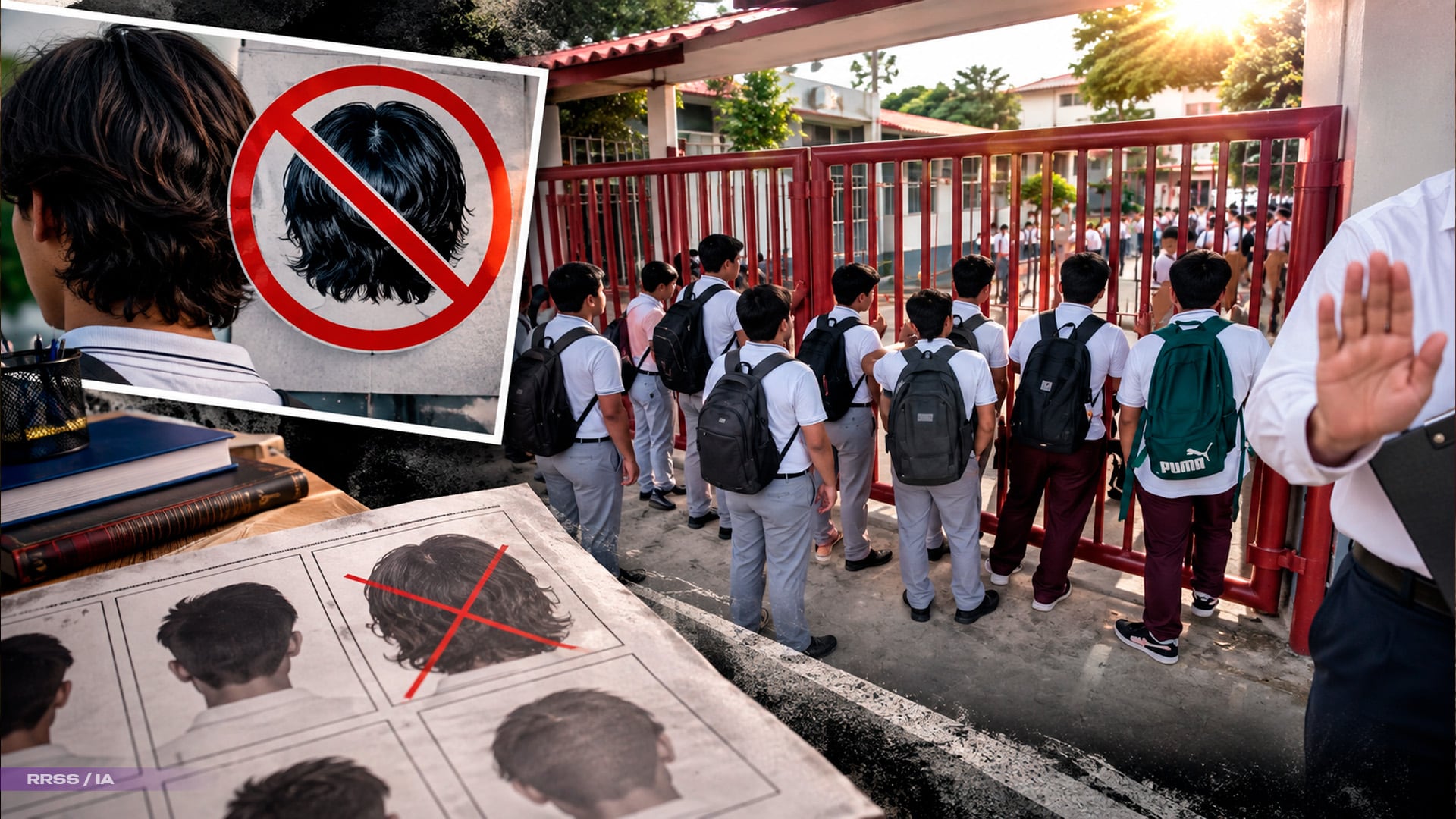 ¡No los dejaron entrar a la escuela! Alumnos de Tabasco son rechazados por llevar el cabello largo 