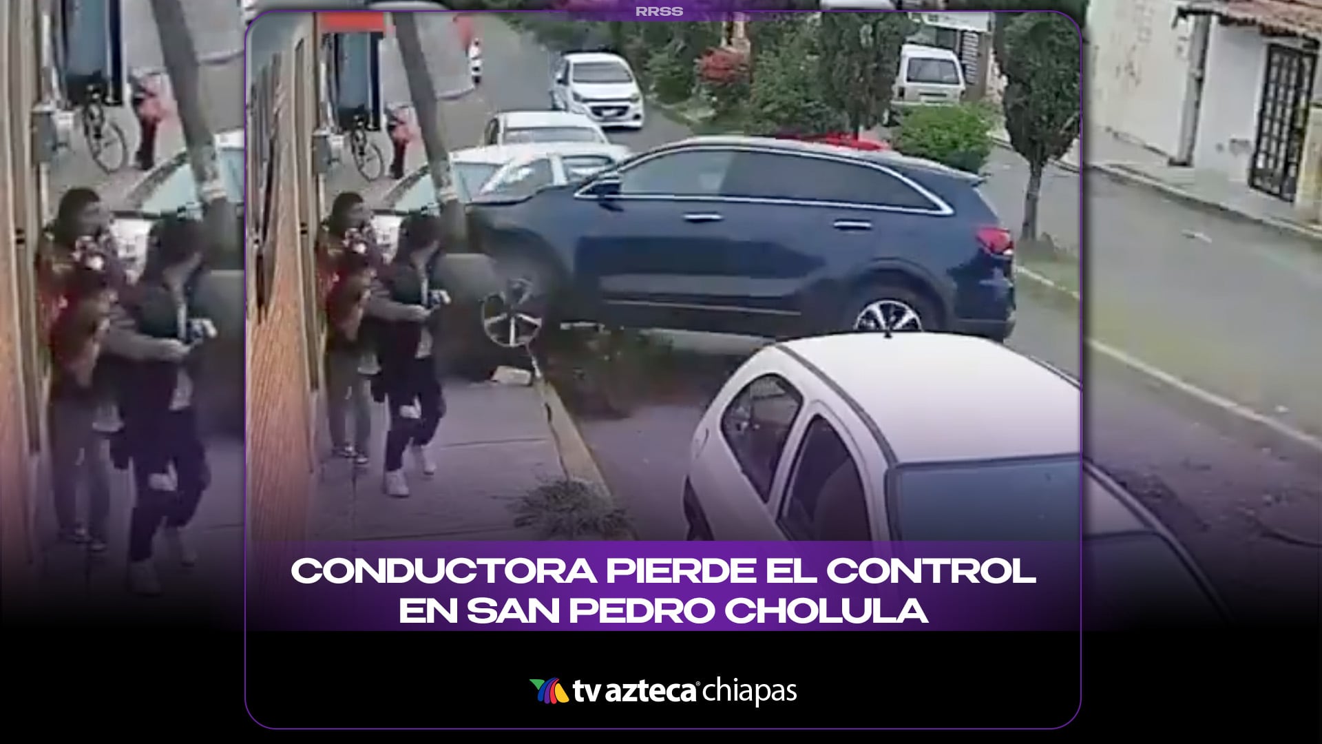 CONDUCTORA PIERDE EL CONTROL EN SAN PEDRO CHOLULA