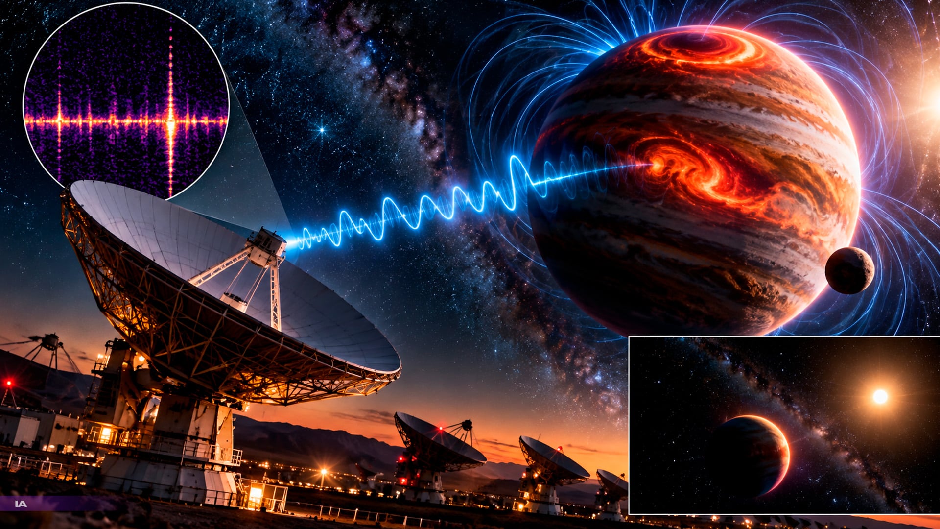 ¡Señal desde el espacio! Astrónomos detectan por primera vez ondas de radio de un exoplaneta