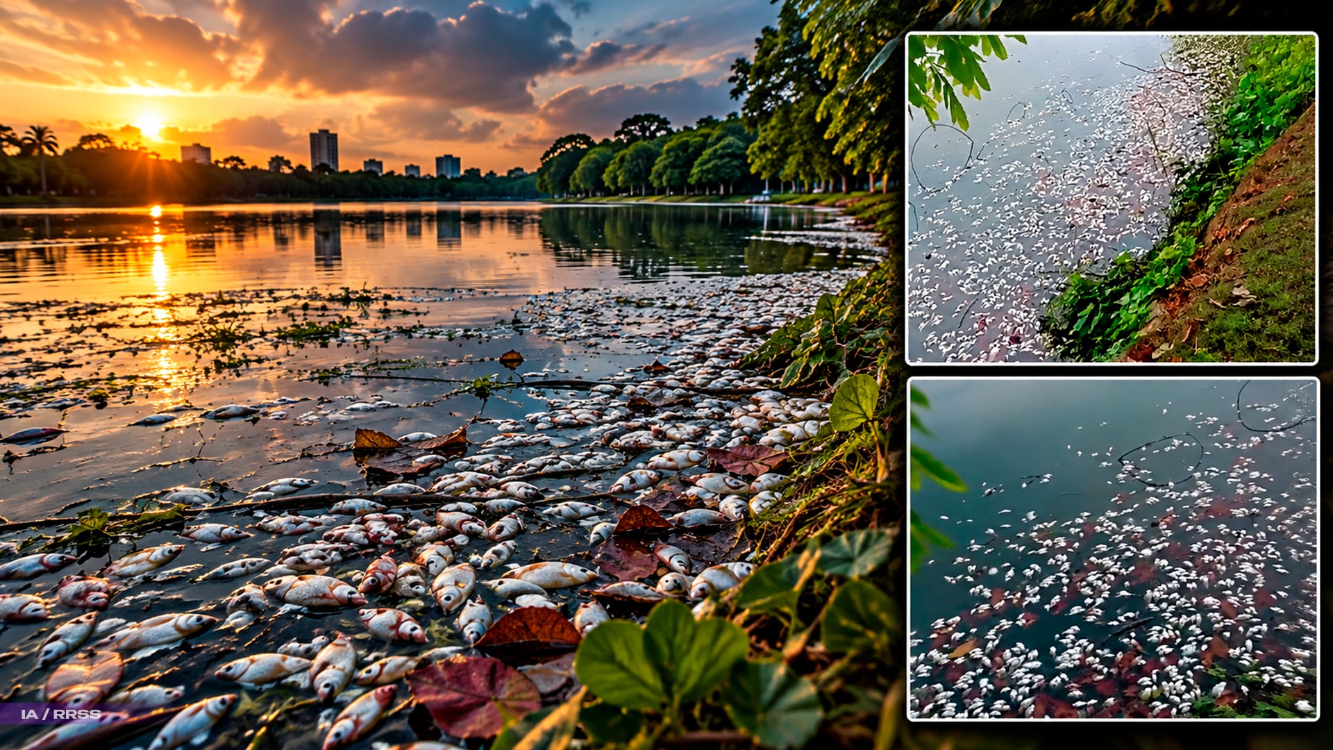 ¡Imágenes impactantes! Cientos de peces aparecen muertos nuevamente en la Laguna de las Ilusiones