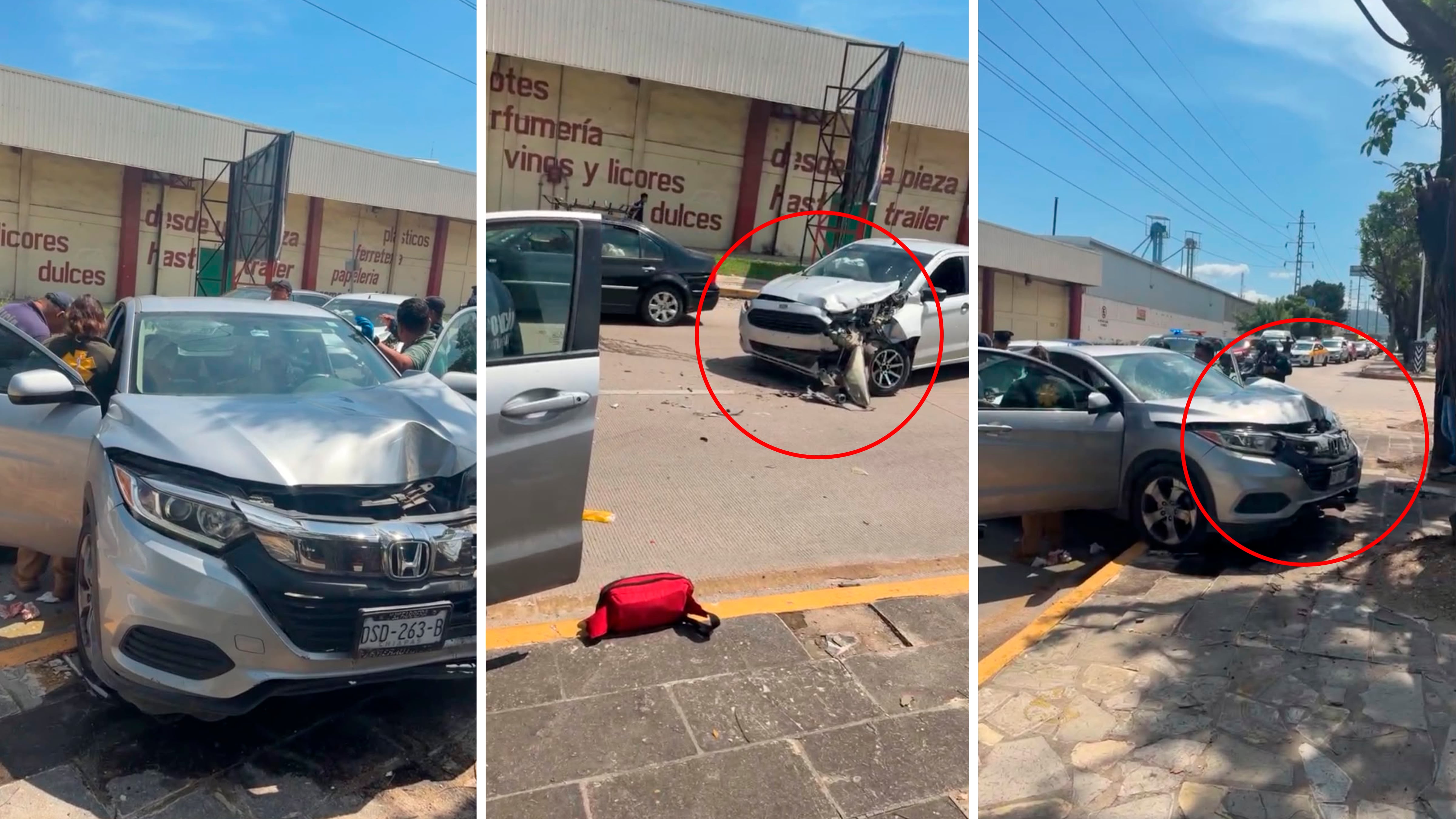 ¡Fuerte encontronazo! Accidente en Libramiento Sur en Tuxtla deja personas lesionadas