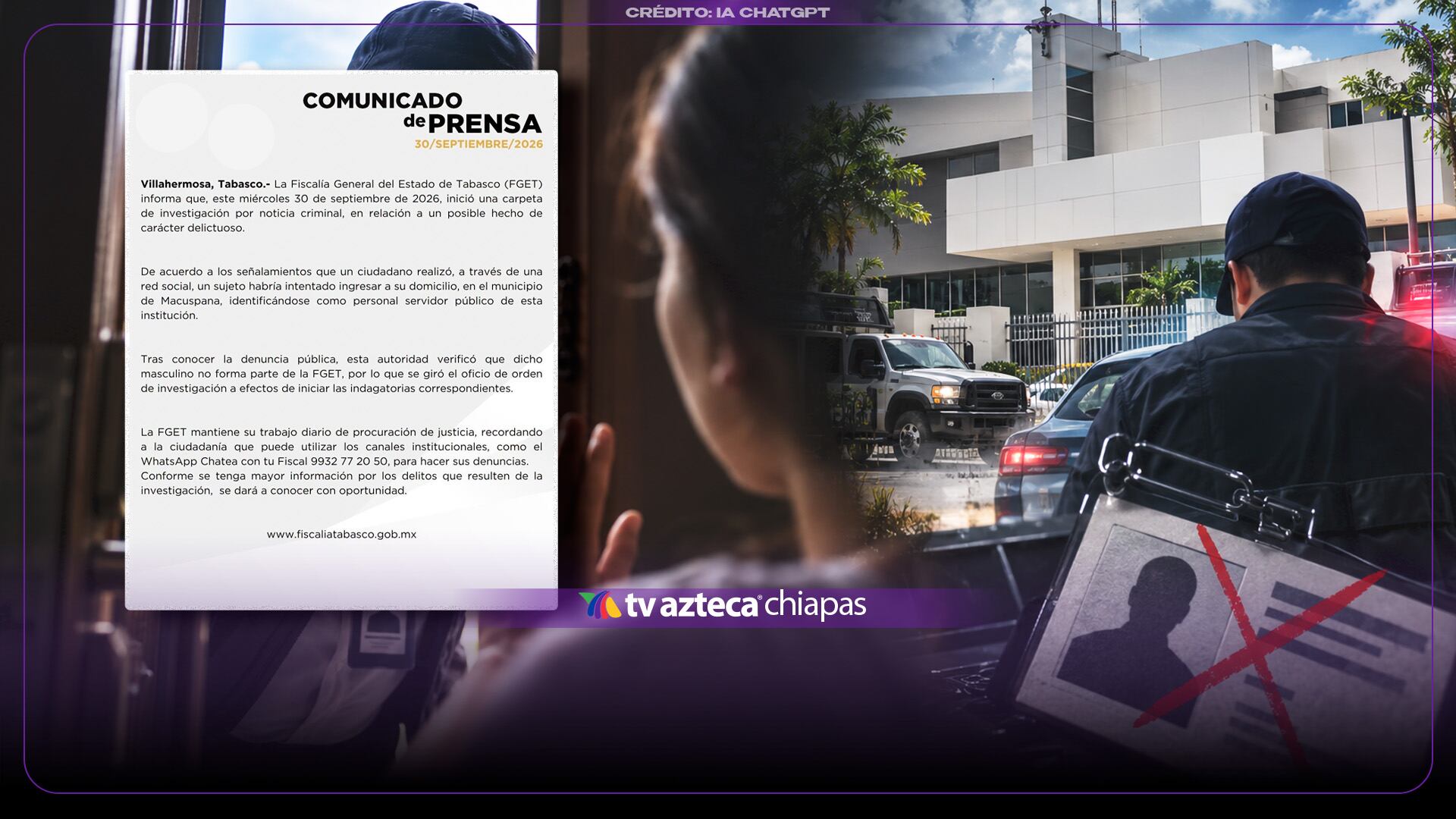 ¡Falso servidor público en Macuspana! Sujeto intenta ingresar a domicilio haciéndose pasar por autoridad estatal
