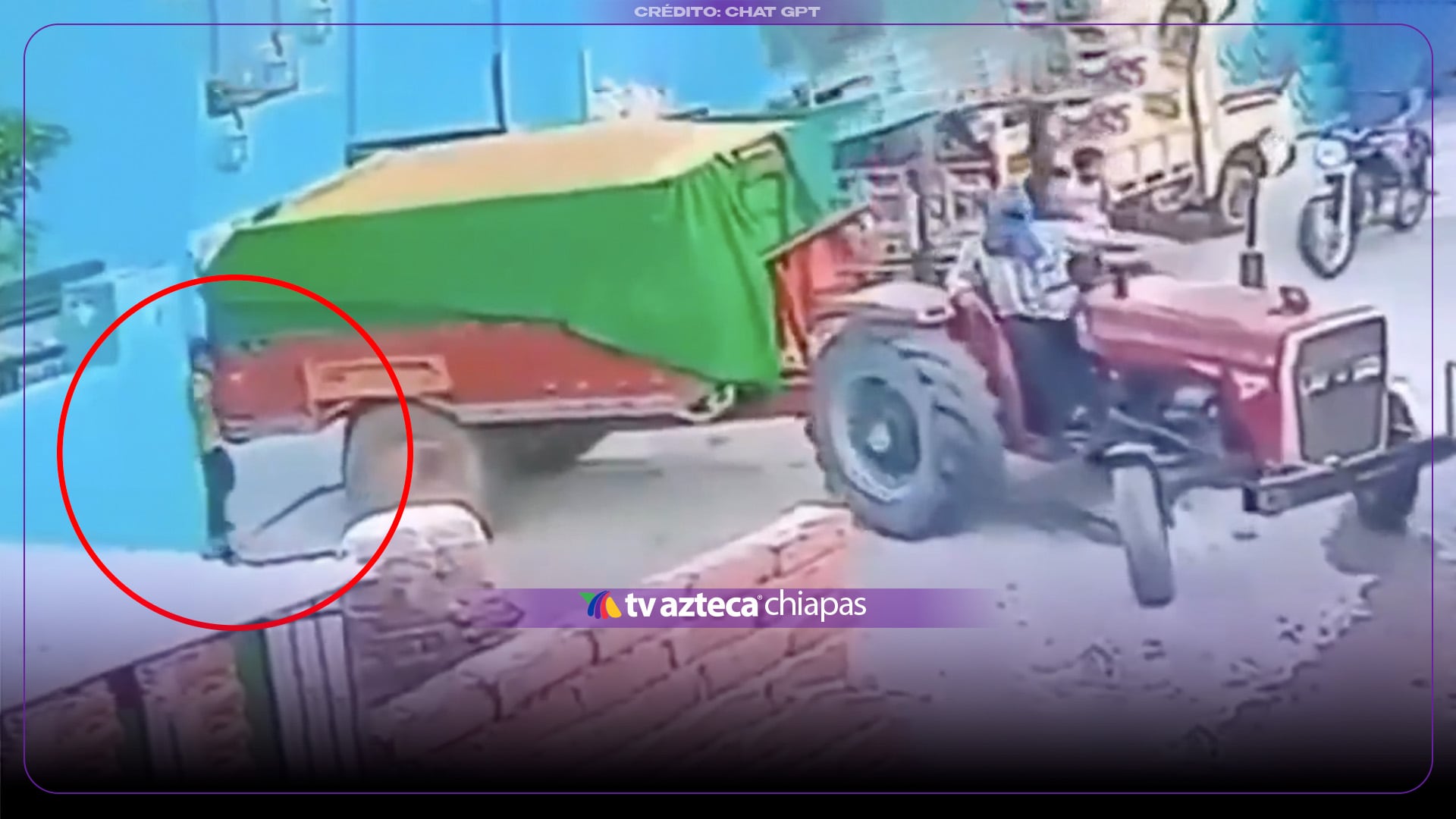 VIDEO: ¡IMÁGENES FUERTES! Momento exacto en el que mu3re niño apl4stado por la carga de un tractor