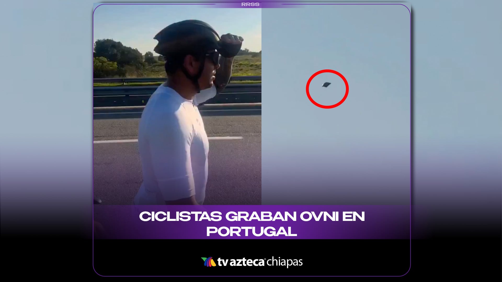 CICLISTAS GRABAN OVNI EN PORTUGAL