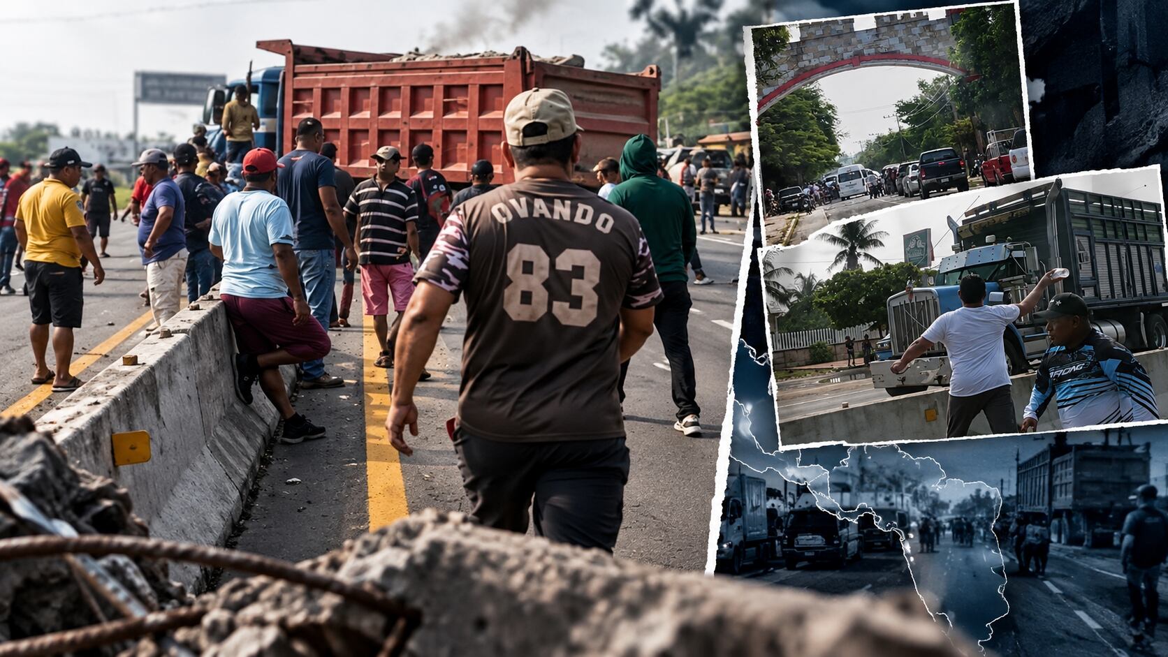 ¡No hay paso! Habitantes de Paredón bloquean la carretera a Tonalá