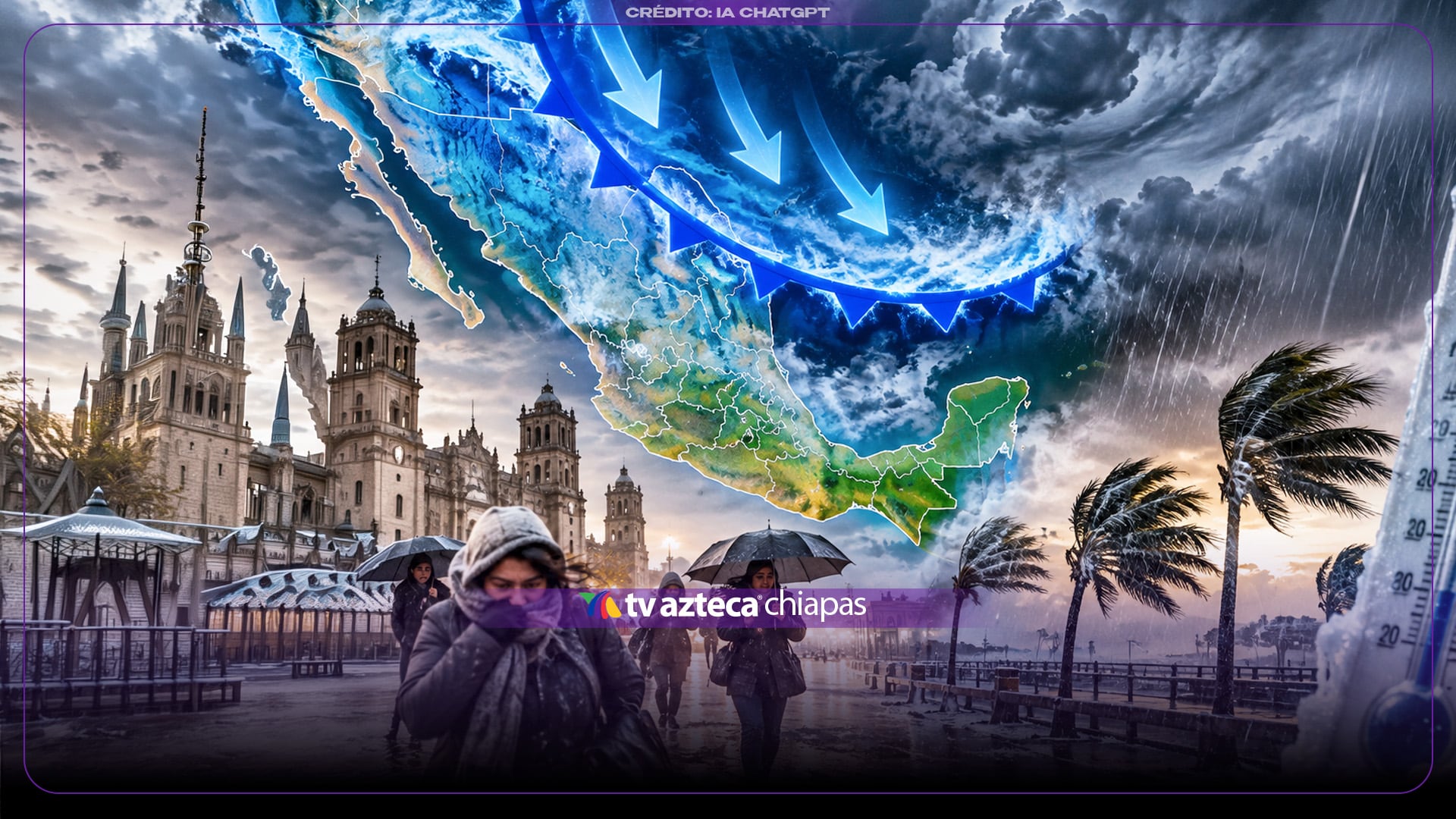 ¡Llega el frío! Primer Frente Frío golpeará a México durante tres días; estos estados tendrán lluvias y bajas temperaturas
