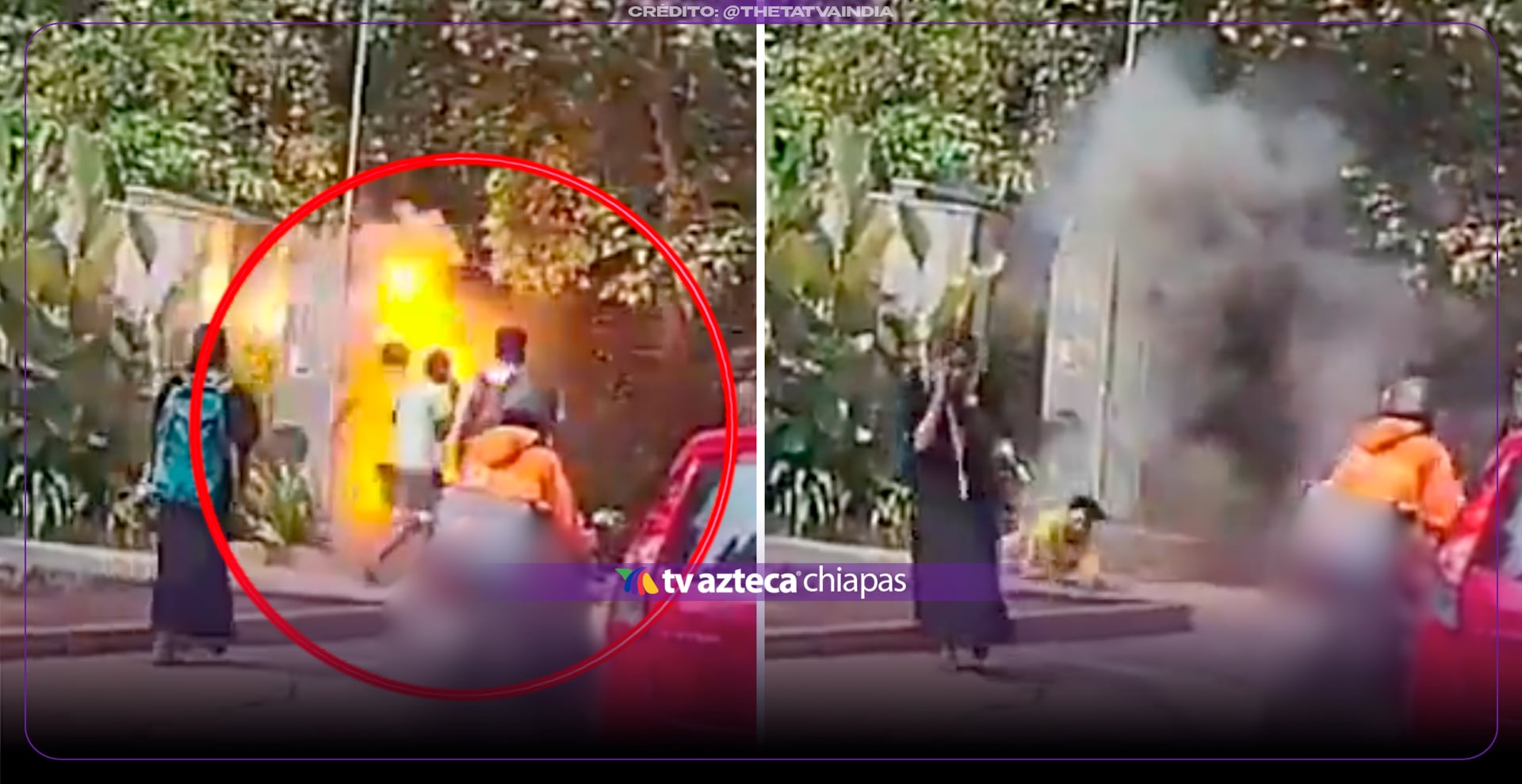 VIDEO: Explosión de transformador en plena banqueta deja heridos en Bengaluru