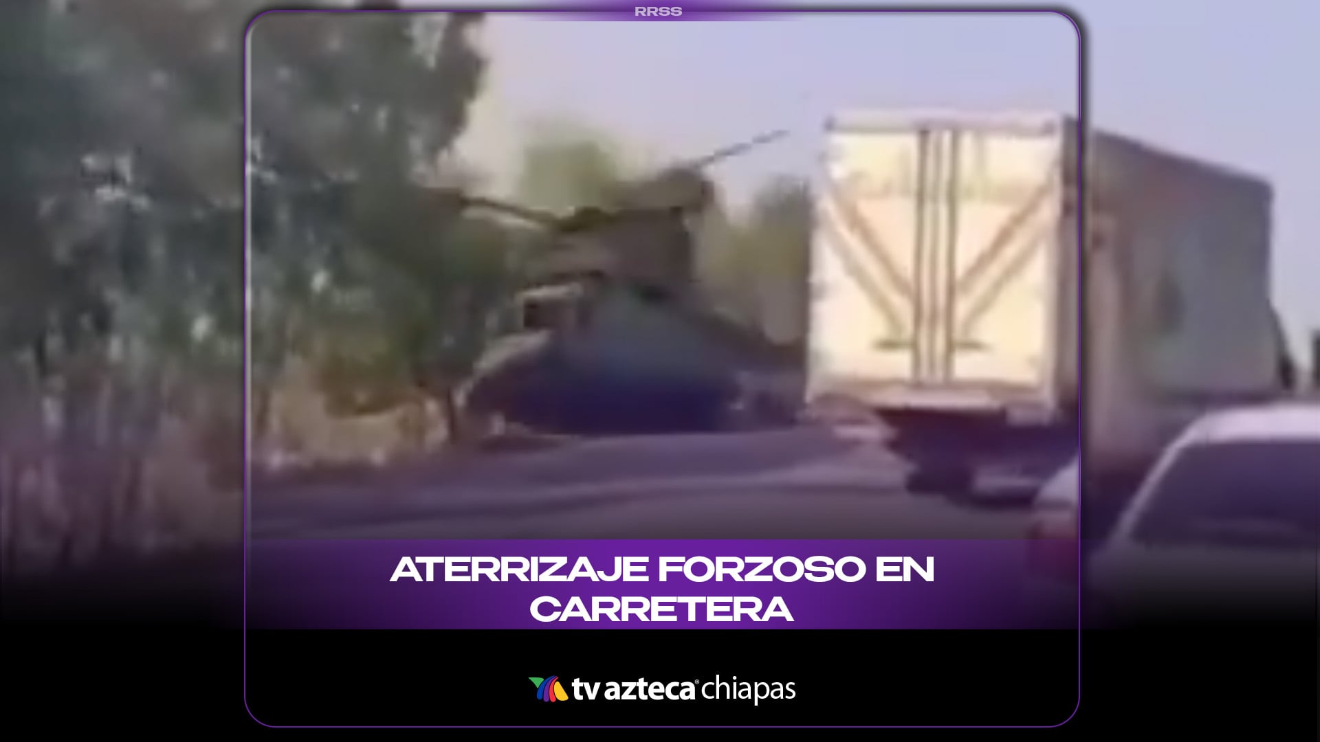 ATERRIZAJE FORZOSO EN CARRETERA