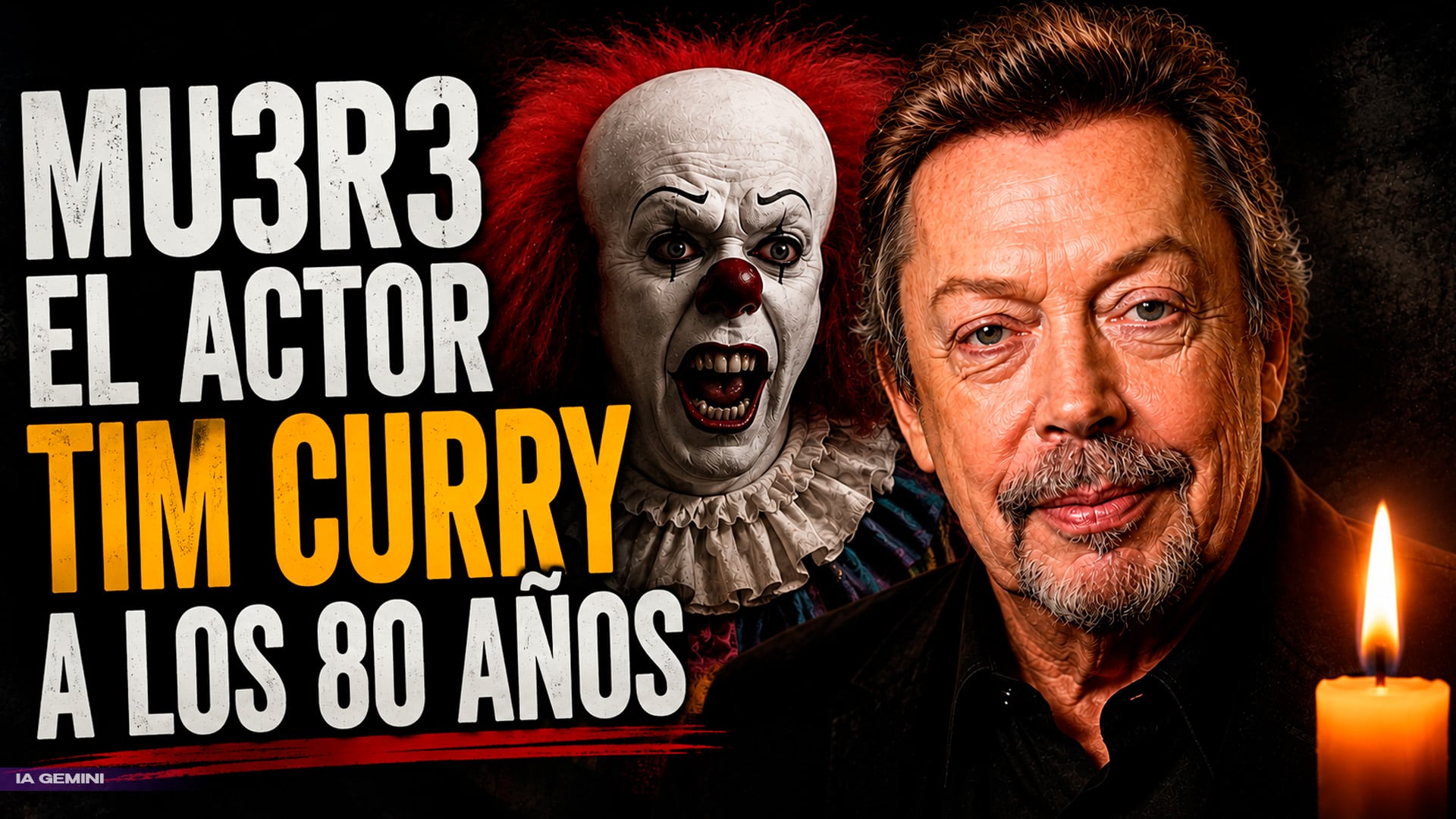 ¡Adiós a una leyenda! Muere Tim Curry a los 80 años
