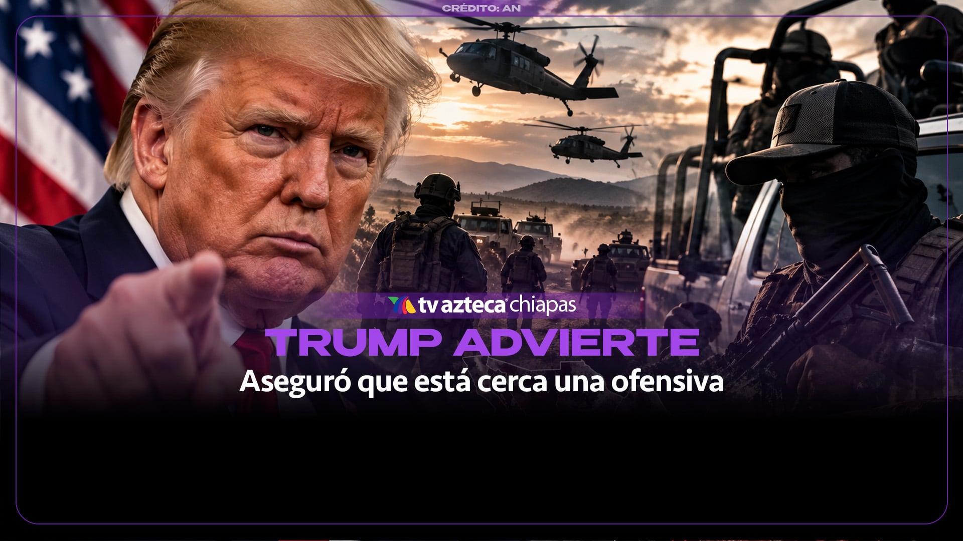 Trump asegura tener ubicados a líderes de cárteles en México y amenaza con ofensiva militar