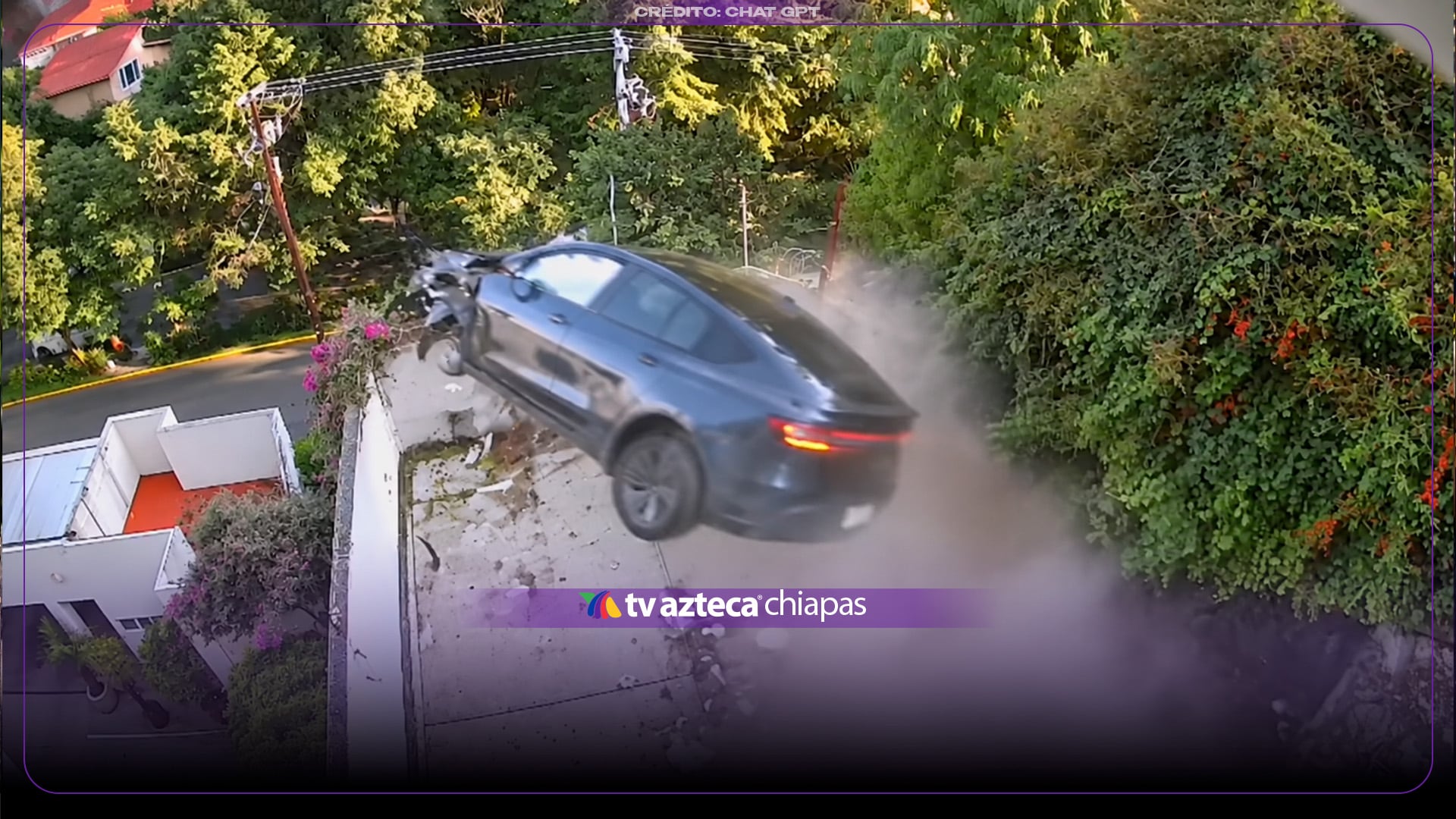 VIDEO: ¡Salió volando! Momento exacto del brutal choque contra un portón en Lomas del Chamizal