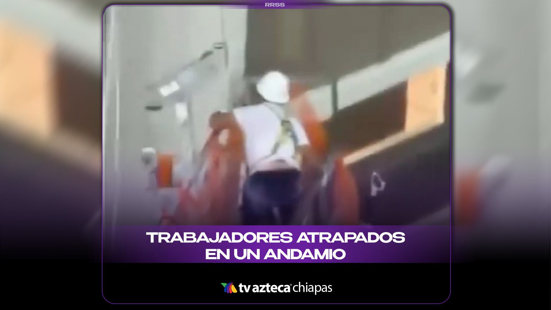 TRABAJADORES ATRAPADOS EN UN ANDAMIO