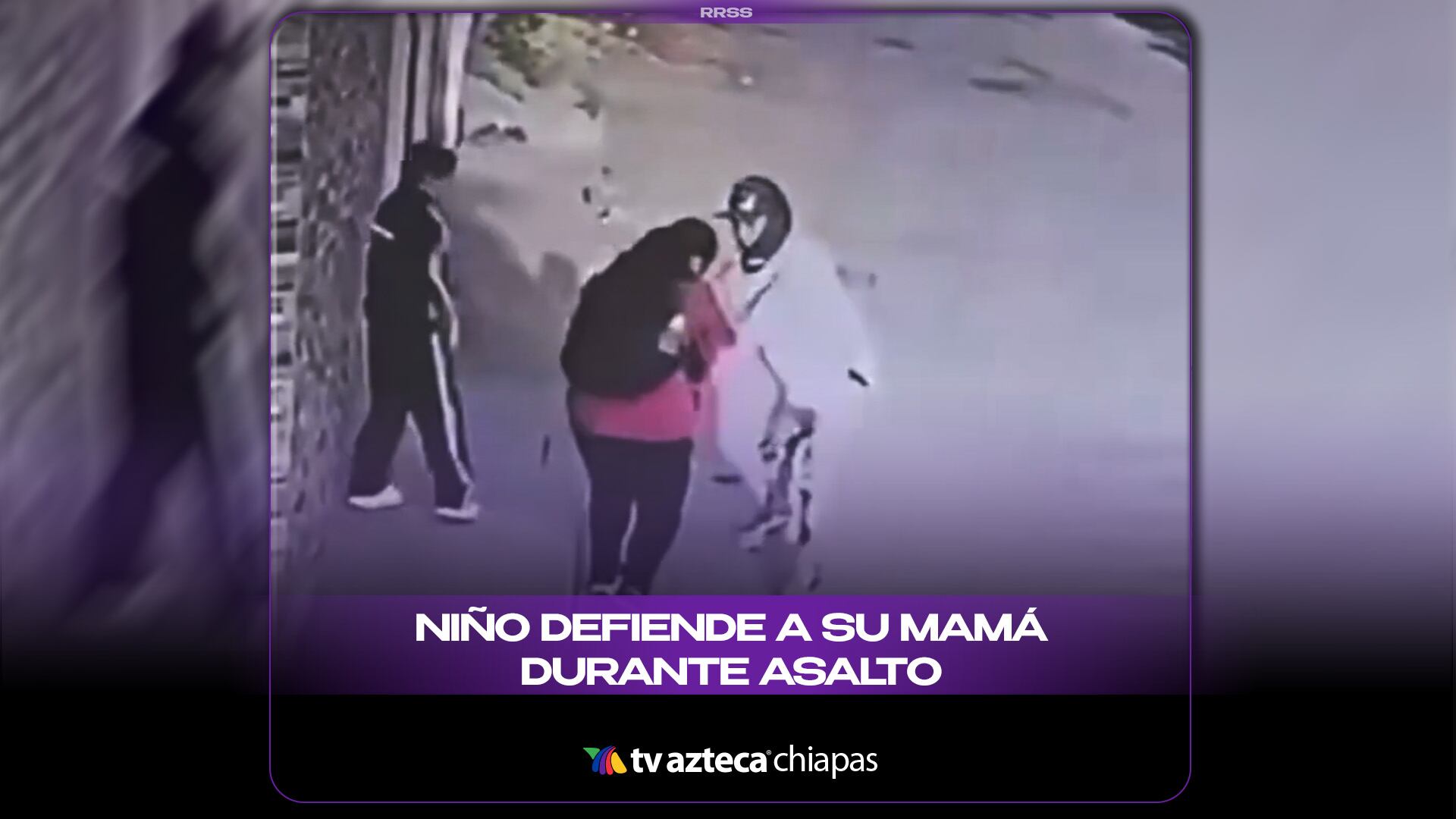 NIÑO DEFIENDE A SU MAMÁ DURANTE ASALTO
