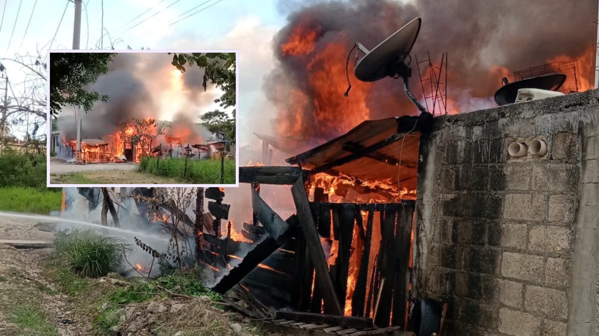 Incendio casa Ocosingo