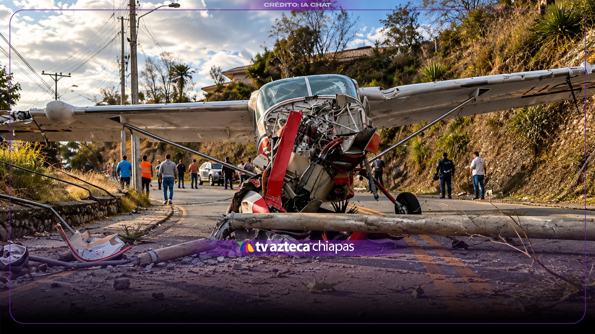 VIDEO: Avioneta pierde el control y se estrella en plena avenida en Cuenca; esto se sabe del accidente 