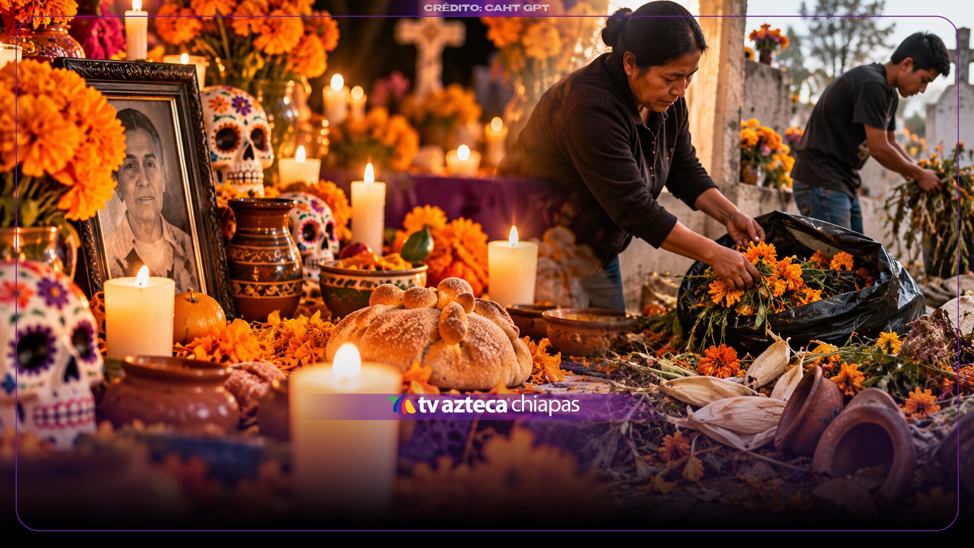 ¿Cuándo se quita la ofrenda de Día de Muertos y qué se hace con la comida, flores y adornos?