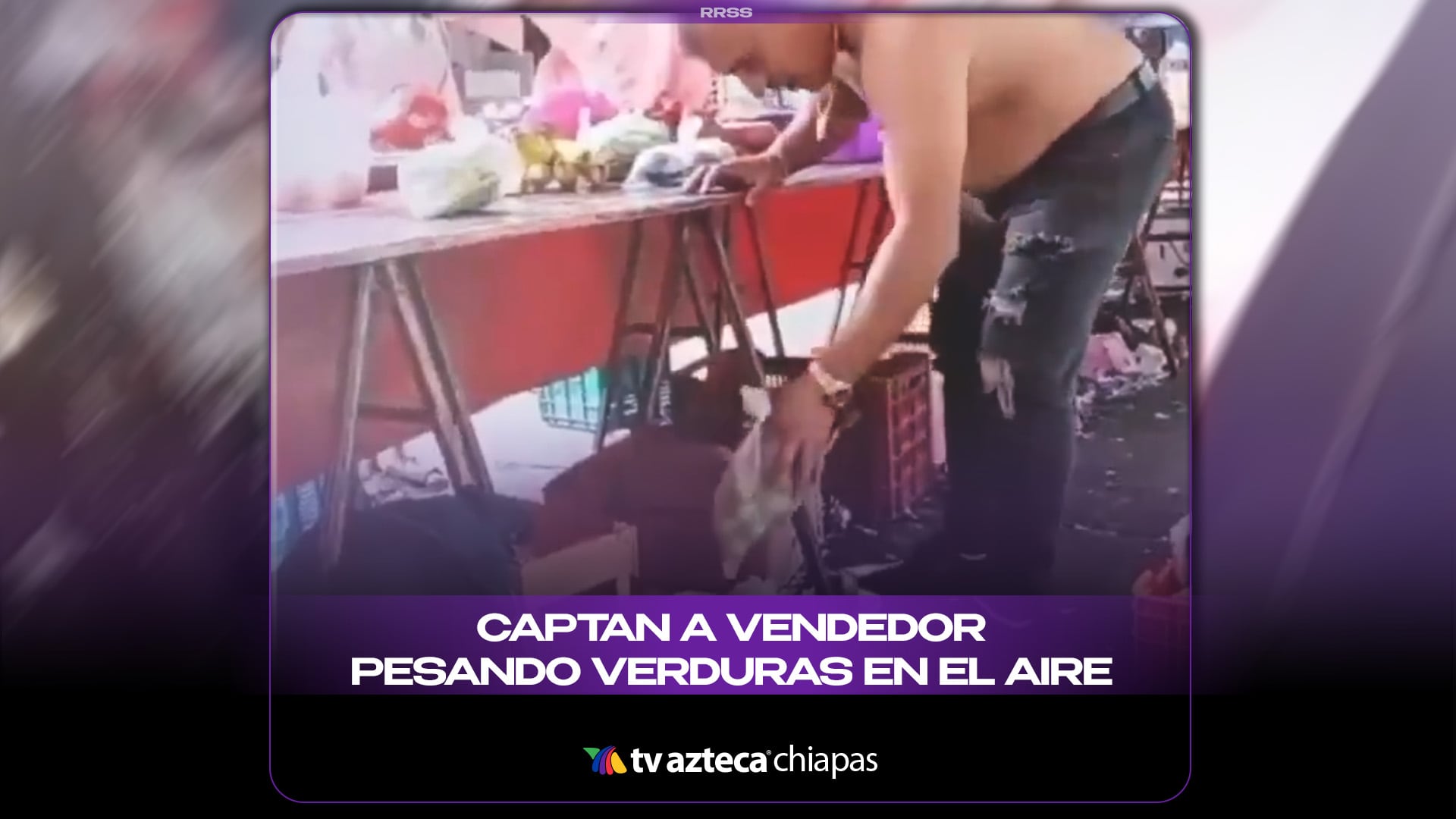 CAPTAN A VENDEDOR PESANDO VERDURAS EN EL AIRE