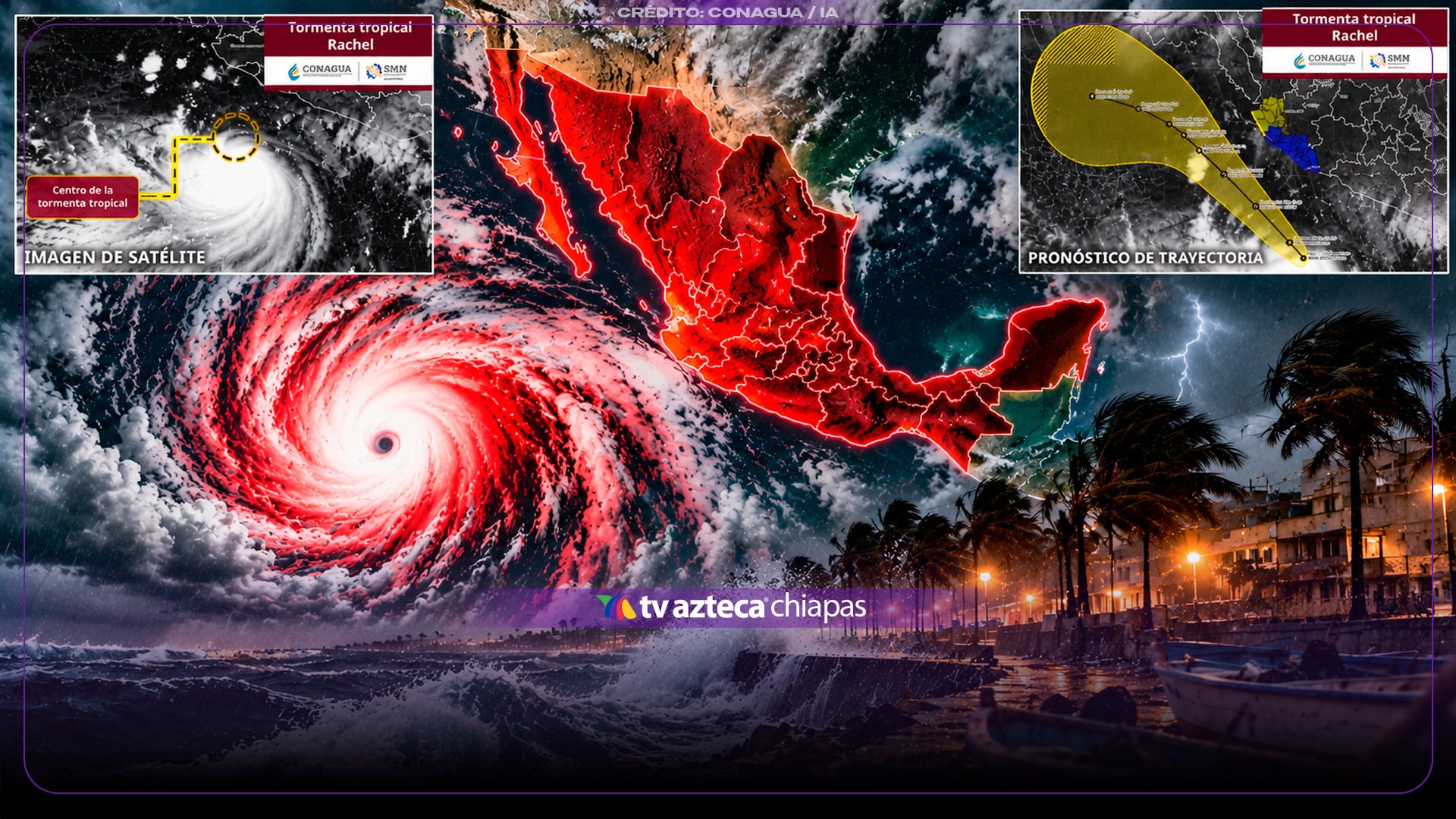¡Rachel se fortalece! Huracán categoría 1 amenaza al Pacífico mexicano y podría llegar a categoría 3