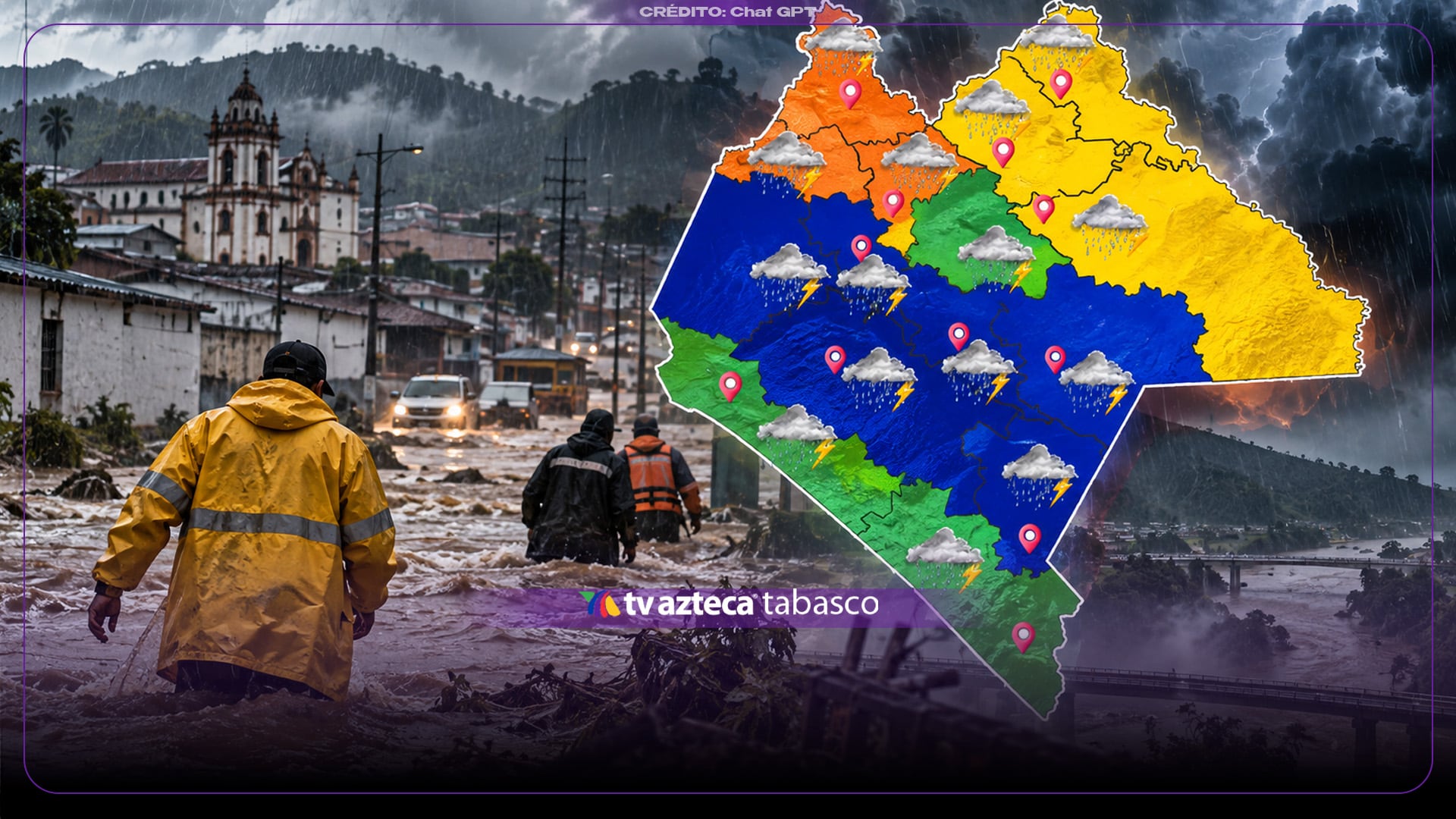 Frente Frío N.º 2 amenaza a Chiapas: Estas zonas permanecen en alerta por lluvias torrenciales