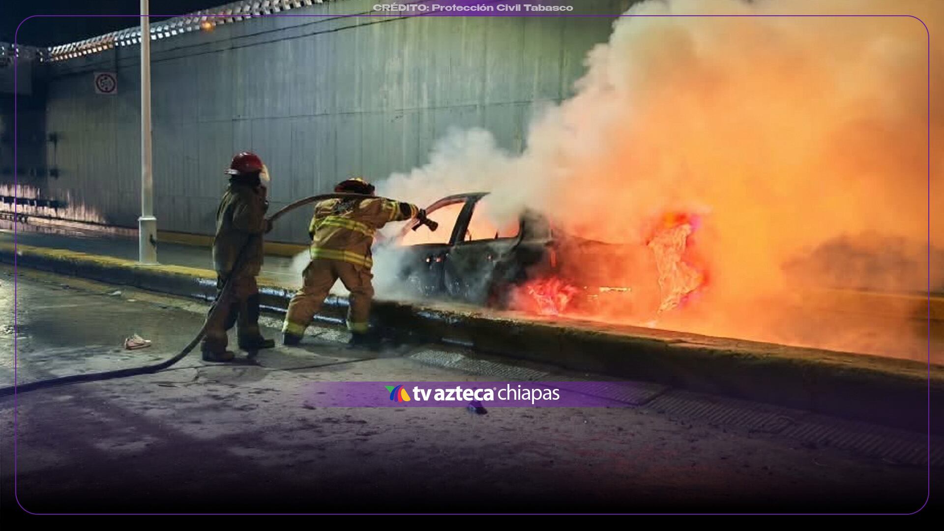 ¡Choque termina en llamas! Colisión provoca incendio en Ruiz Cortines y Paseo Tabasco
