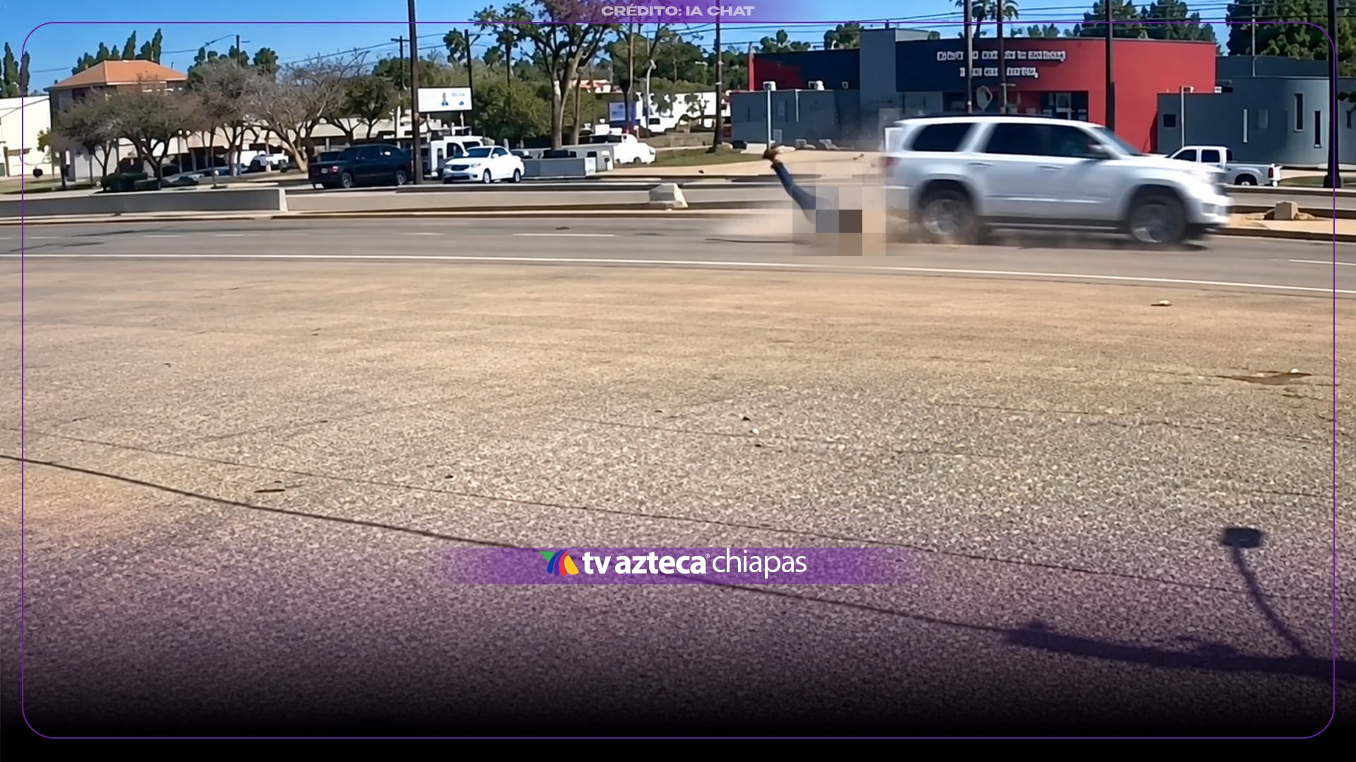 VIDEO: Captan el momento en que escolta de Baja California atropella a una persona 