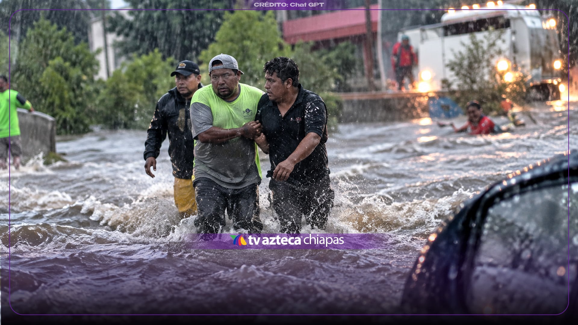 VIDEO | ¡Héroes sin capa! Recolectores rescatan a hombre durante las lluvias en Monterrey