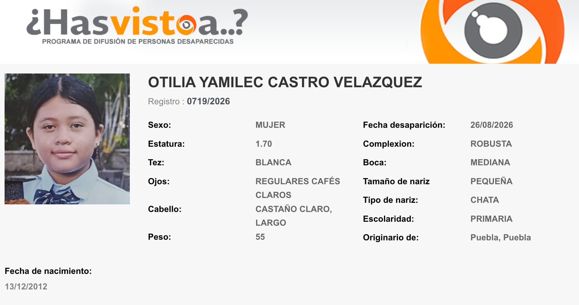 Adolescente de 16 años desaparece en Tonalá: se busca a Otilia Yamilec
