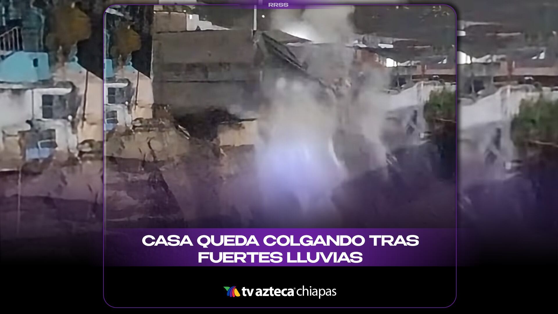 CASA QUEDA COLGANDO TRAS FUERTES LLUVIAS
