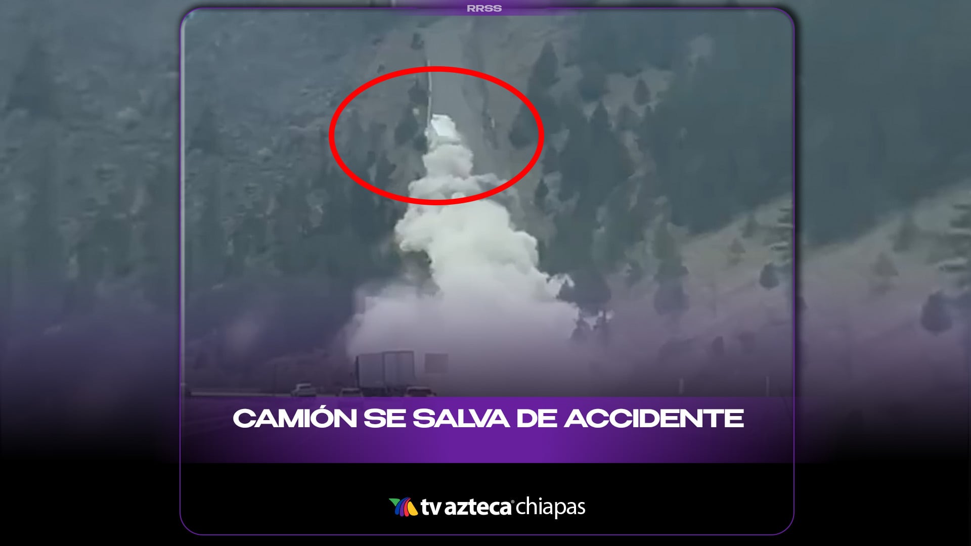 CAMIÓN SE SALVA DE ACCIDENTE