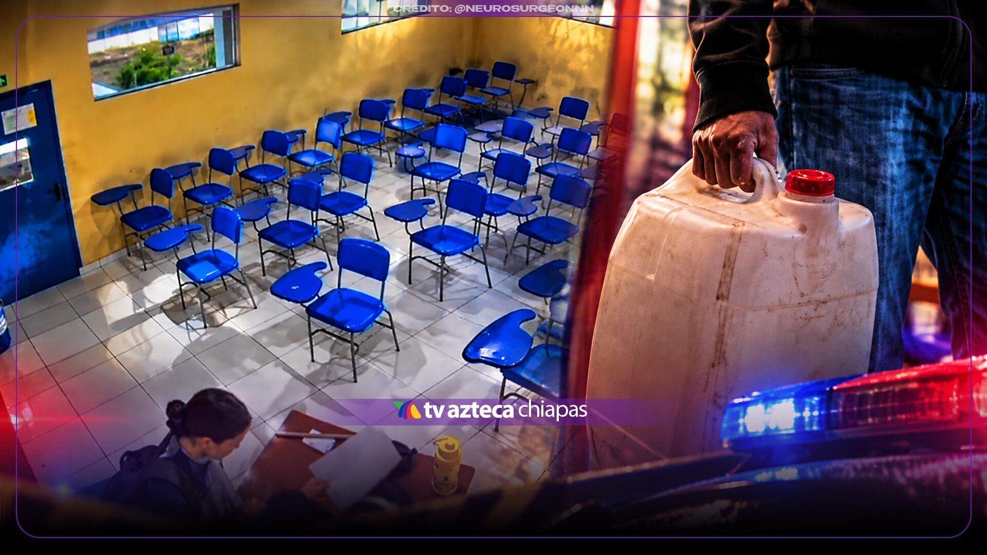 Estudiantes rocían con combustible a maestros e intentan incendiar una secundaria 