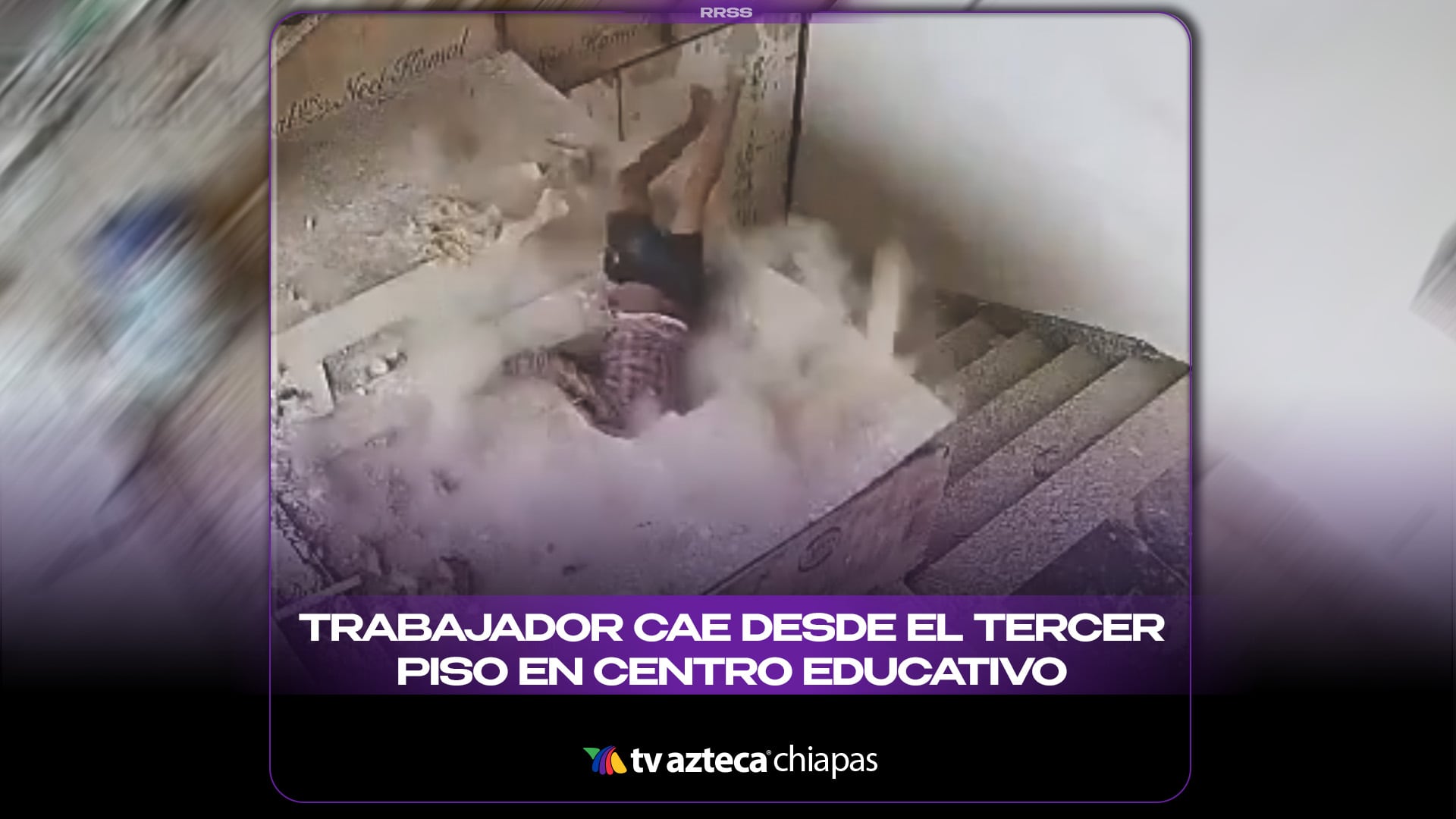 TRABAJADOR CAE DESDE EL TERCER PSIO EN CENTRO EDUCATIVO