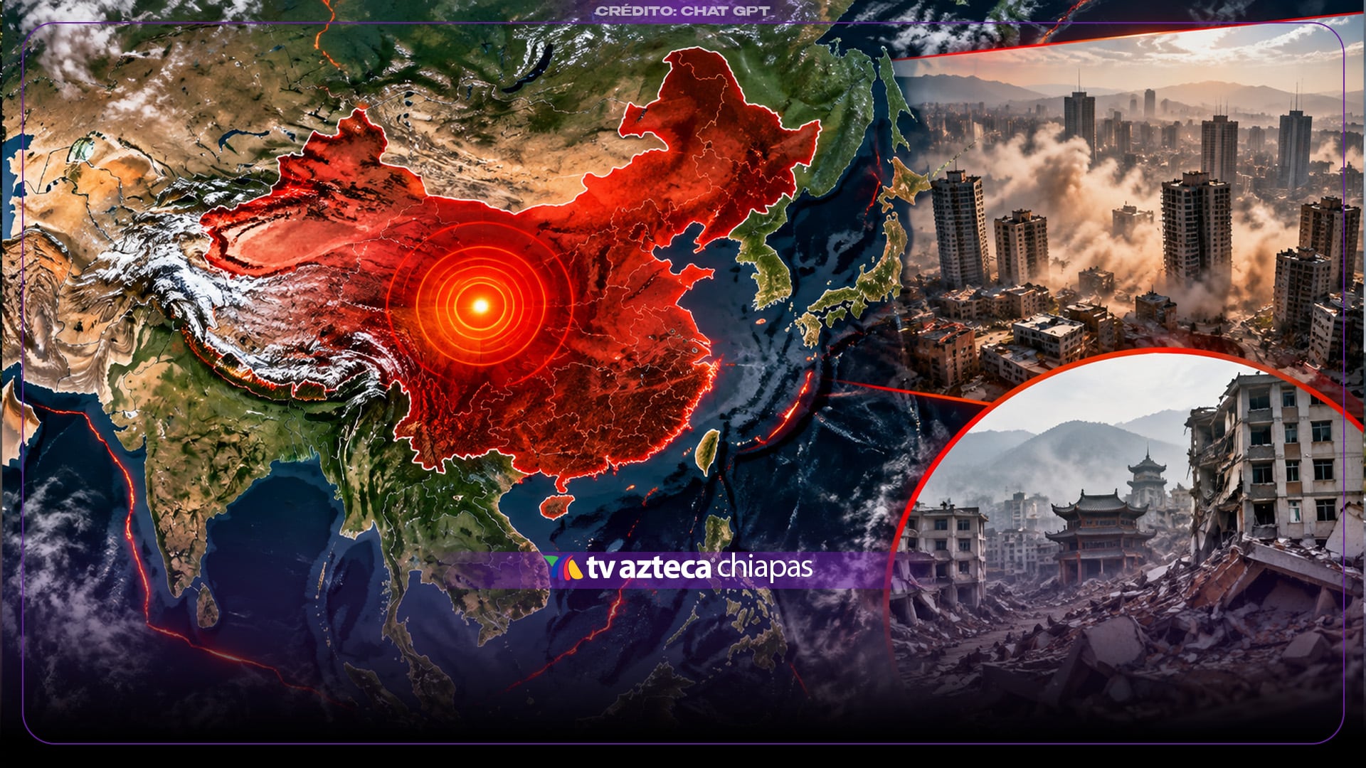 ¡Alerta en China! Terremoto de magnitud 7.0 sacude la región de Xizang-Qinghai