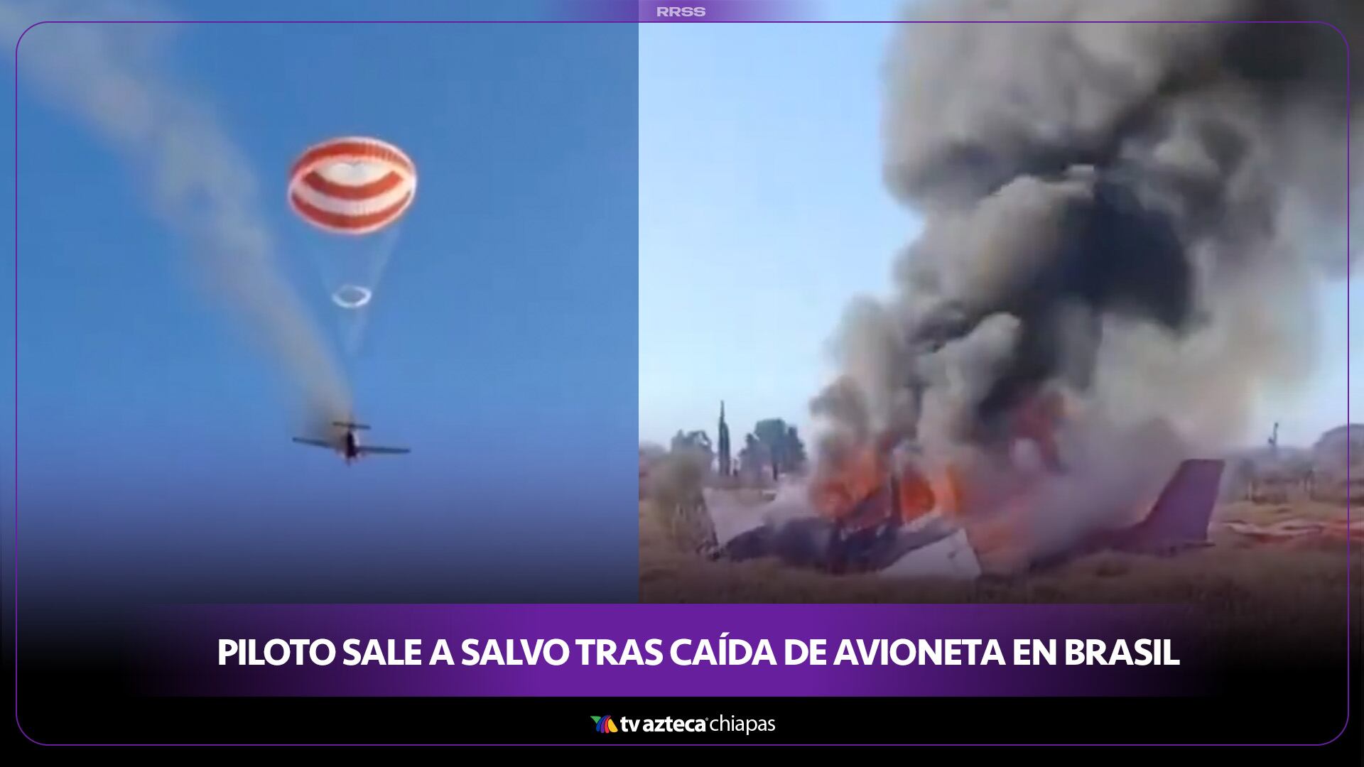 PILOTO SALE A SALVO TRAS CAÍDA DE AVIONETA EN BRASIL